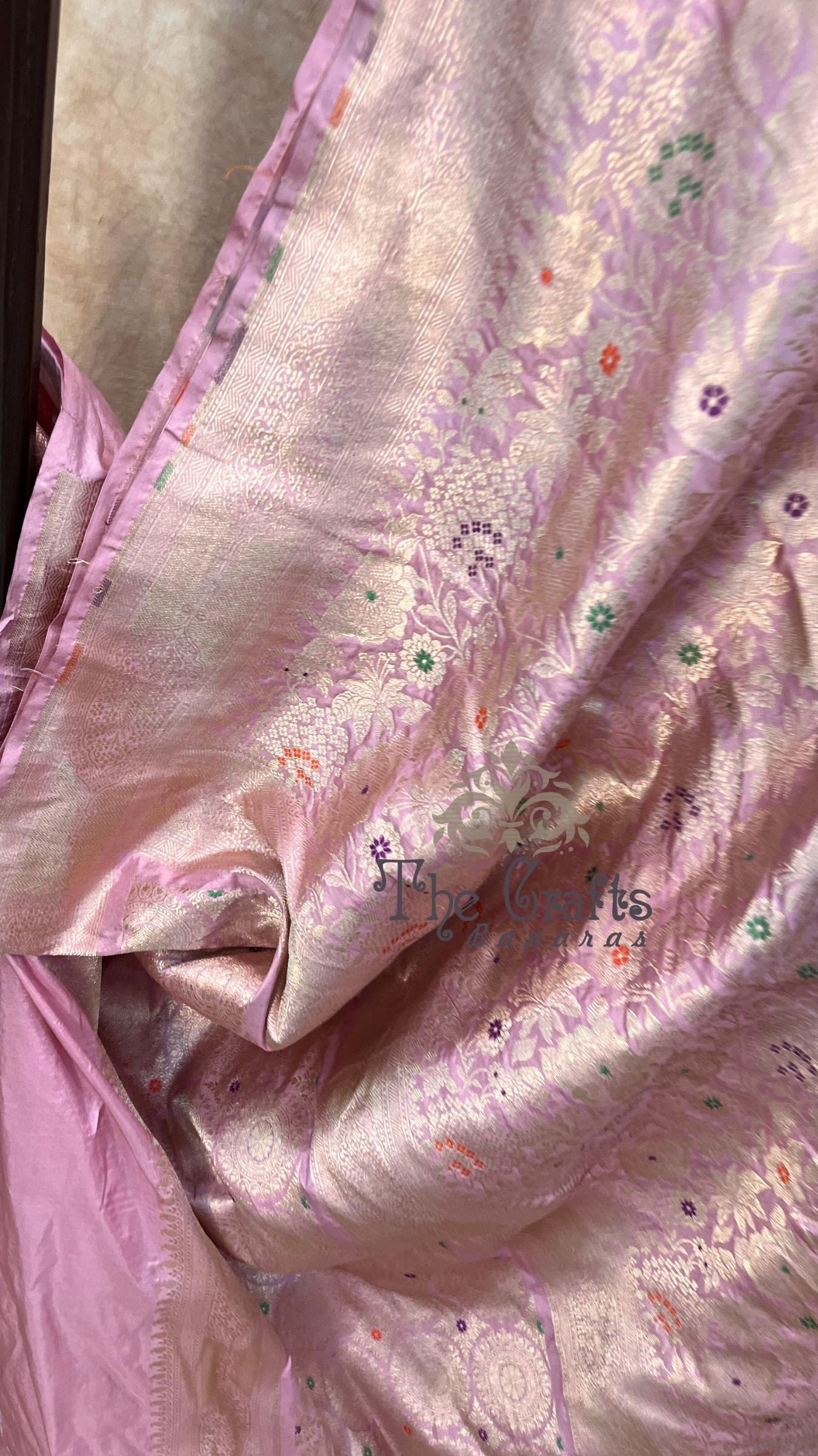 Pure Katan Silk Handloom Banarasi Saree - Tanchui Brocade Meena