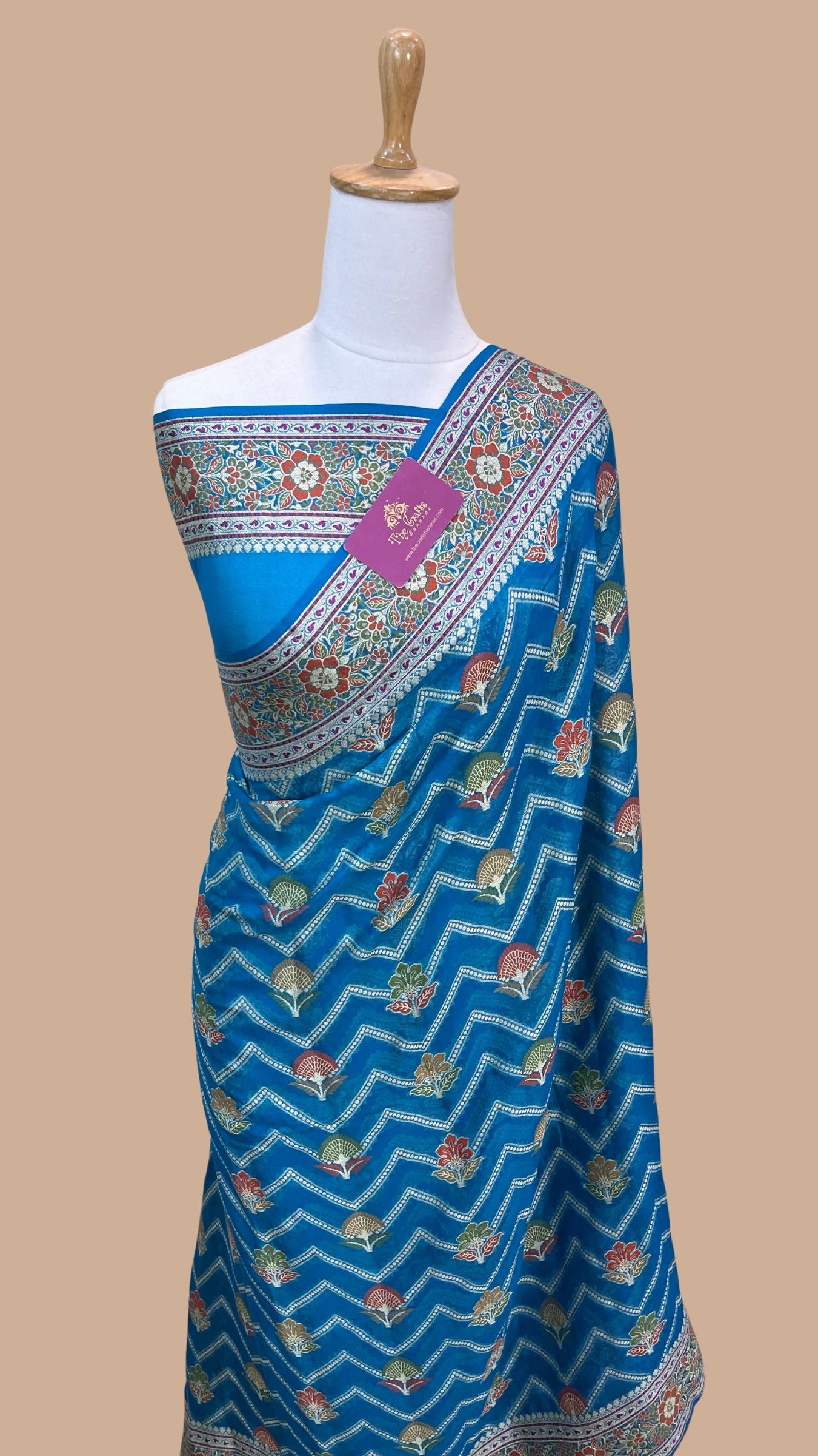 Pure Khaddi Chiffon Banarasi Saree