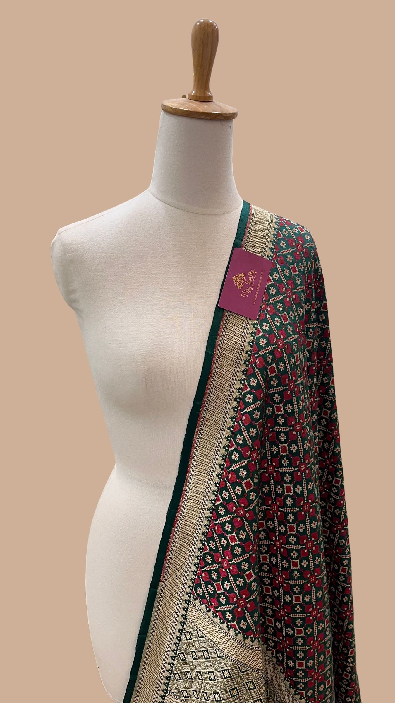 Pure Katan Silk Banarasi Handloom Dupatta