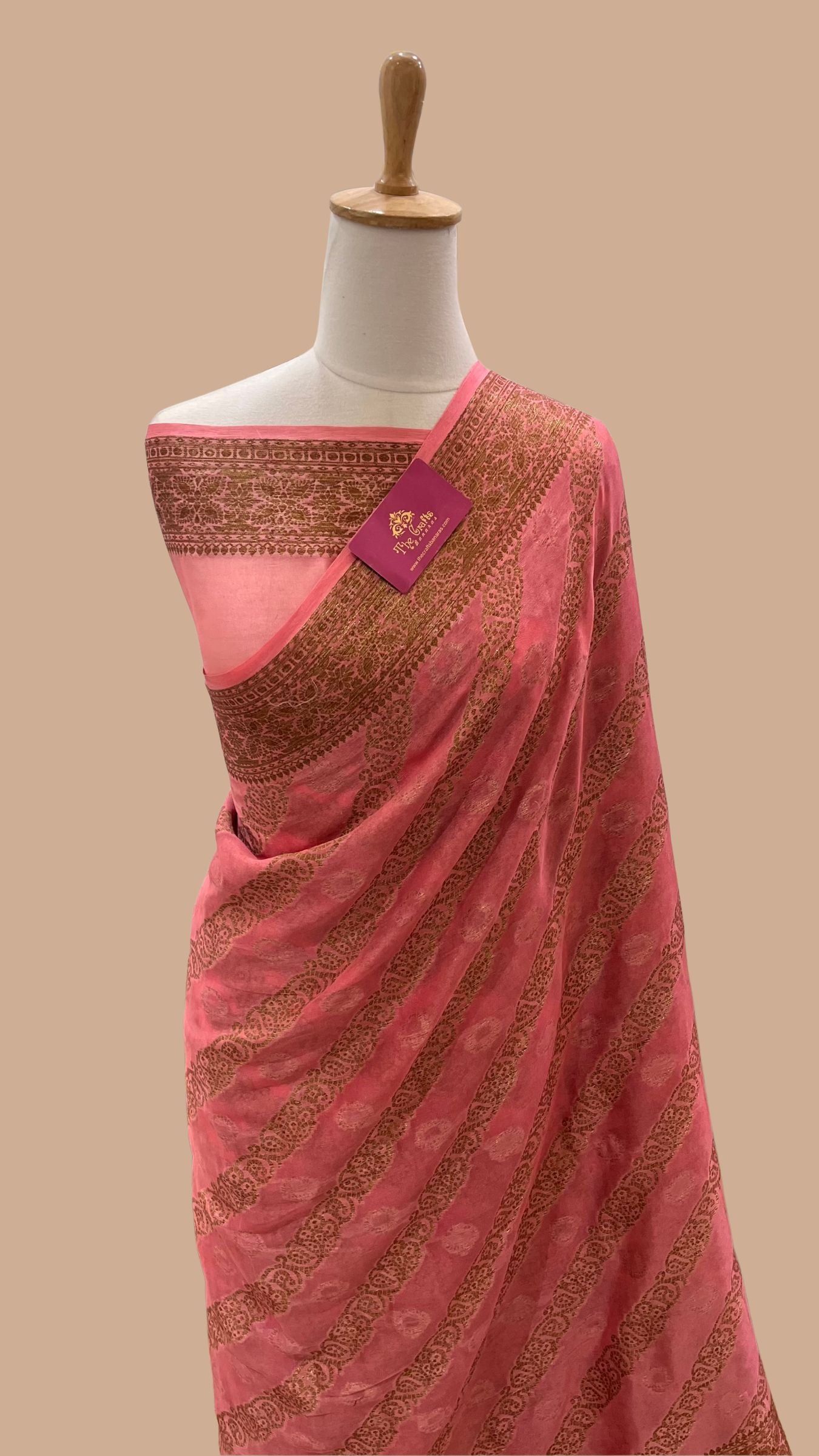 Pure Khaddi Chiffon Banarasi Saree