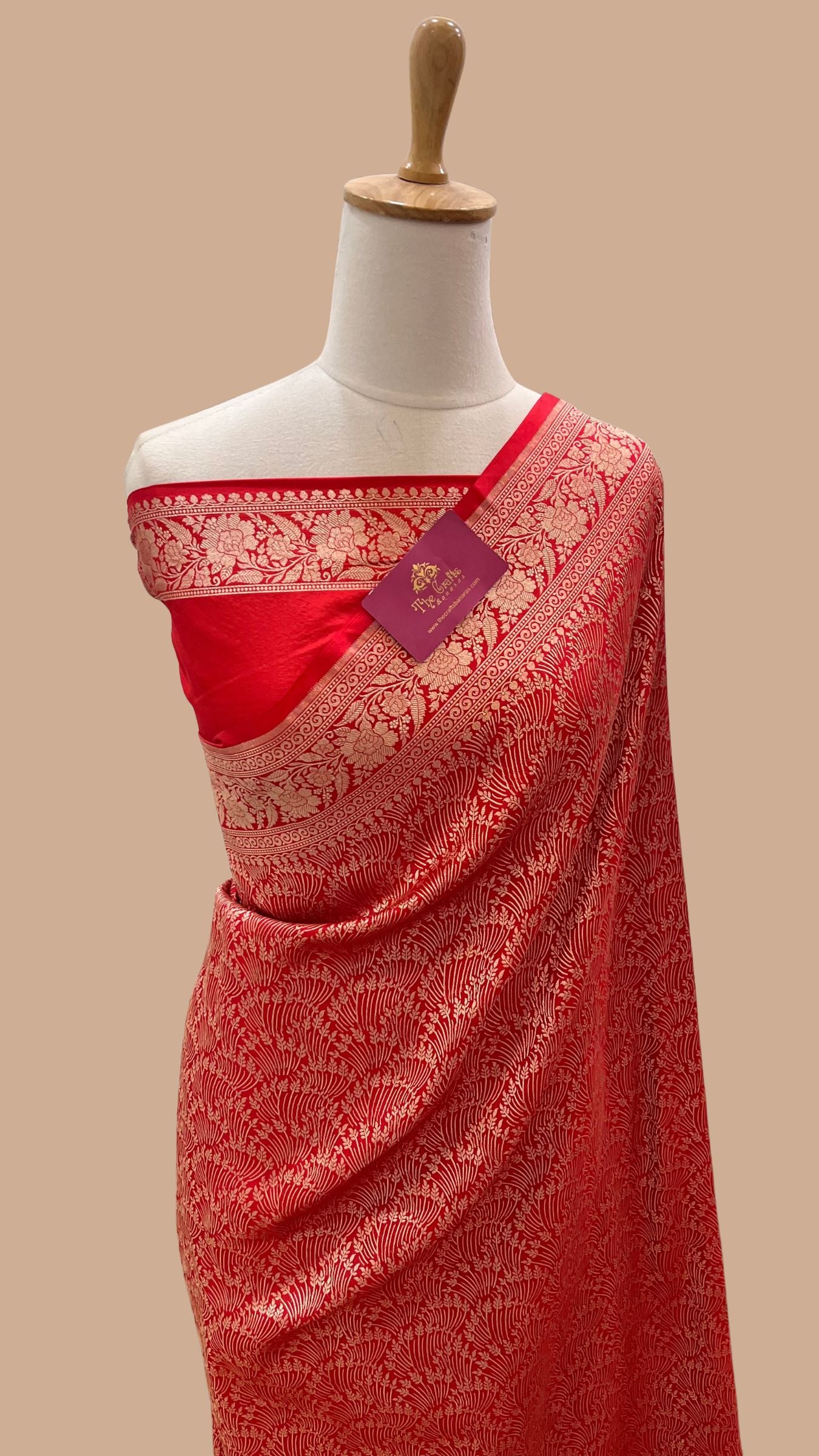 Pure Katan Silk Handloom Banarasi Saree - Tanchui Brocade