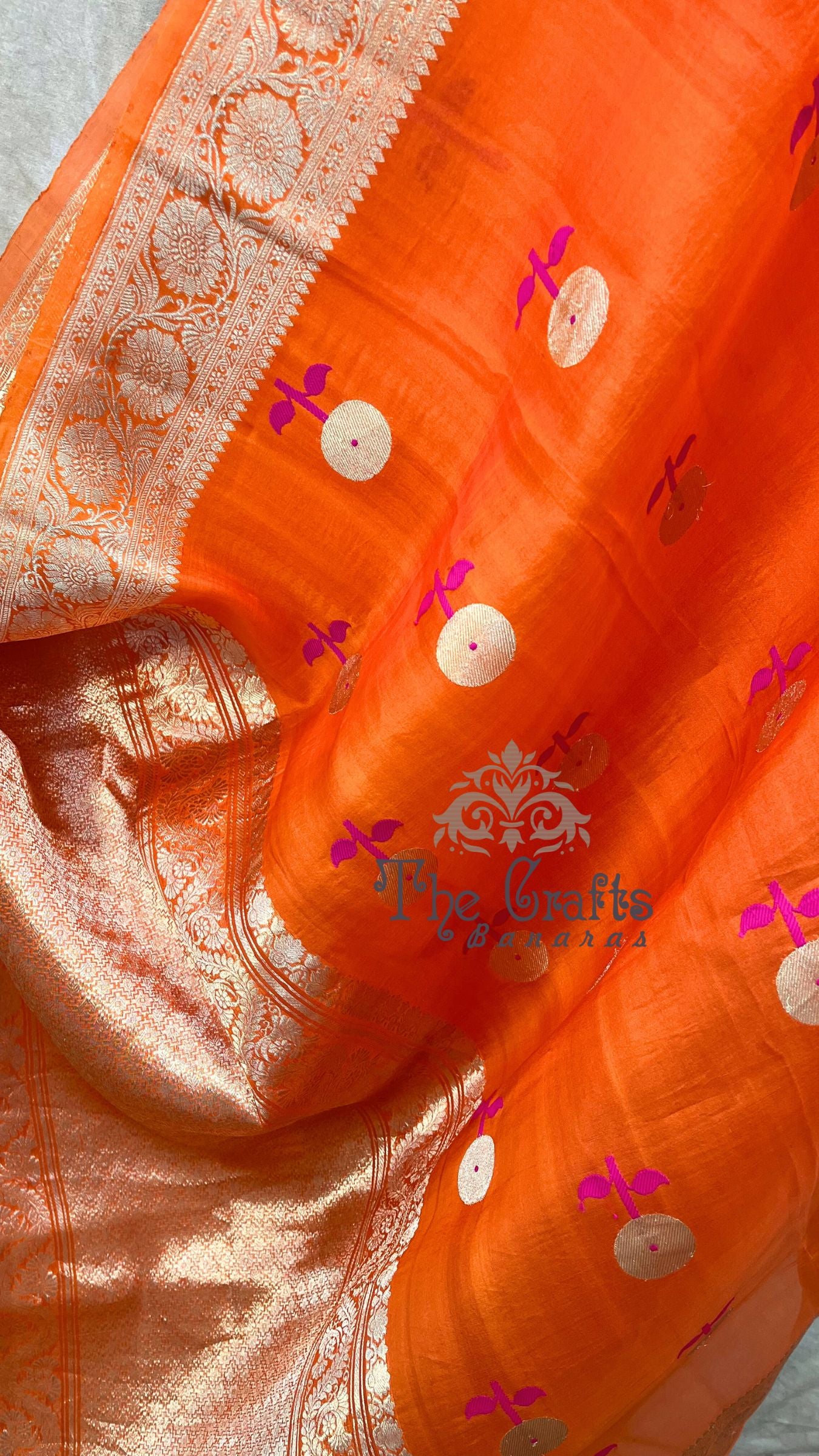 Pure Kora Silk Handloom Banarasi Saree