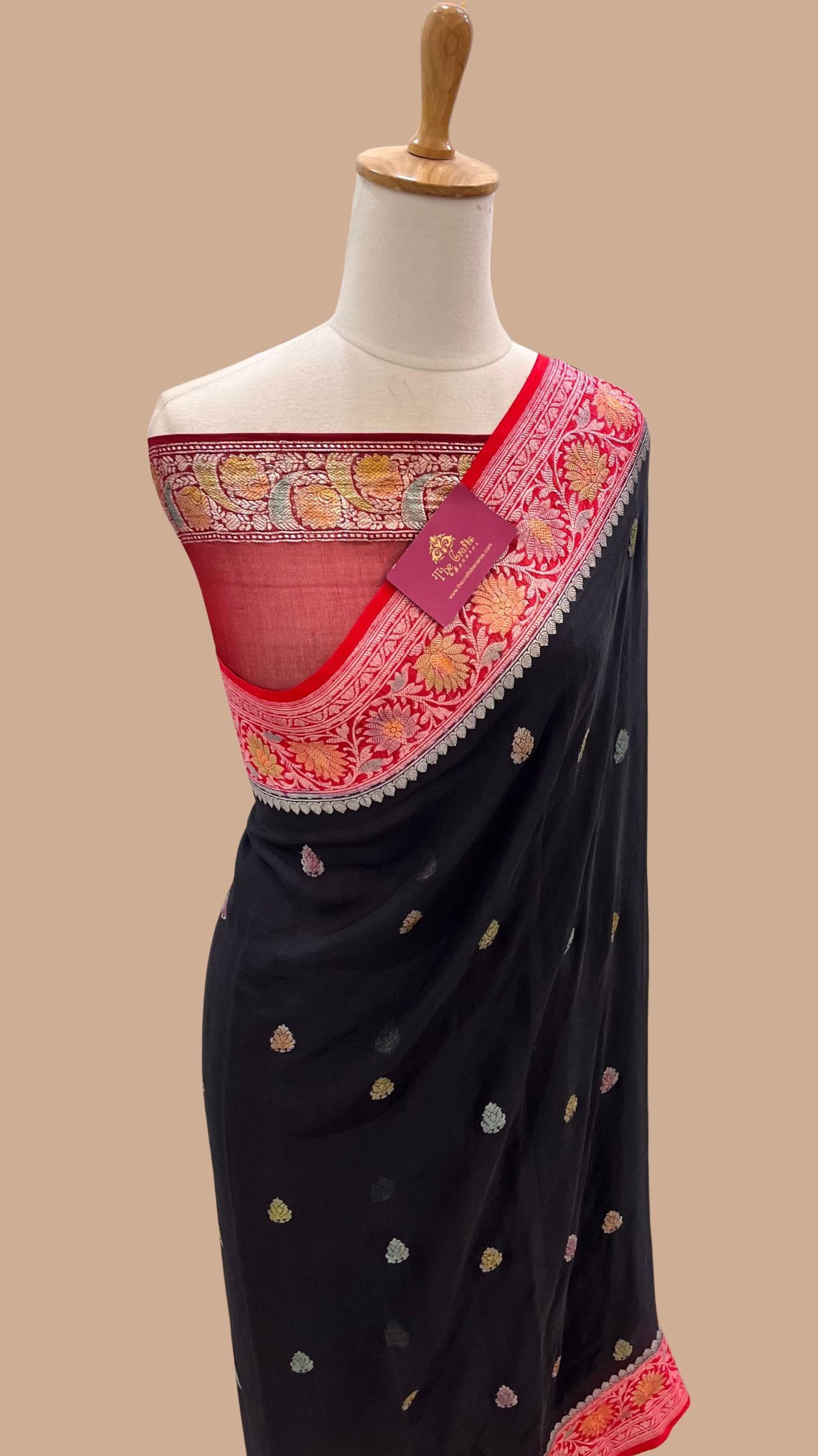 Pure Georgette Handloom Banarasi Saree