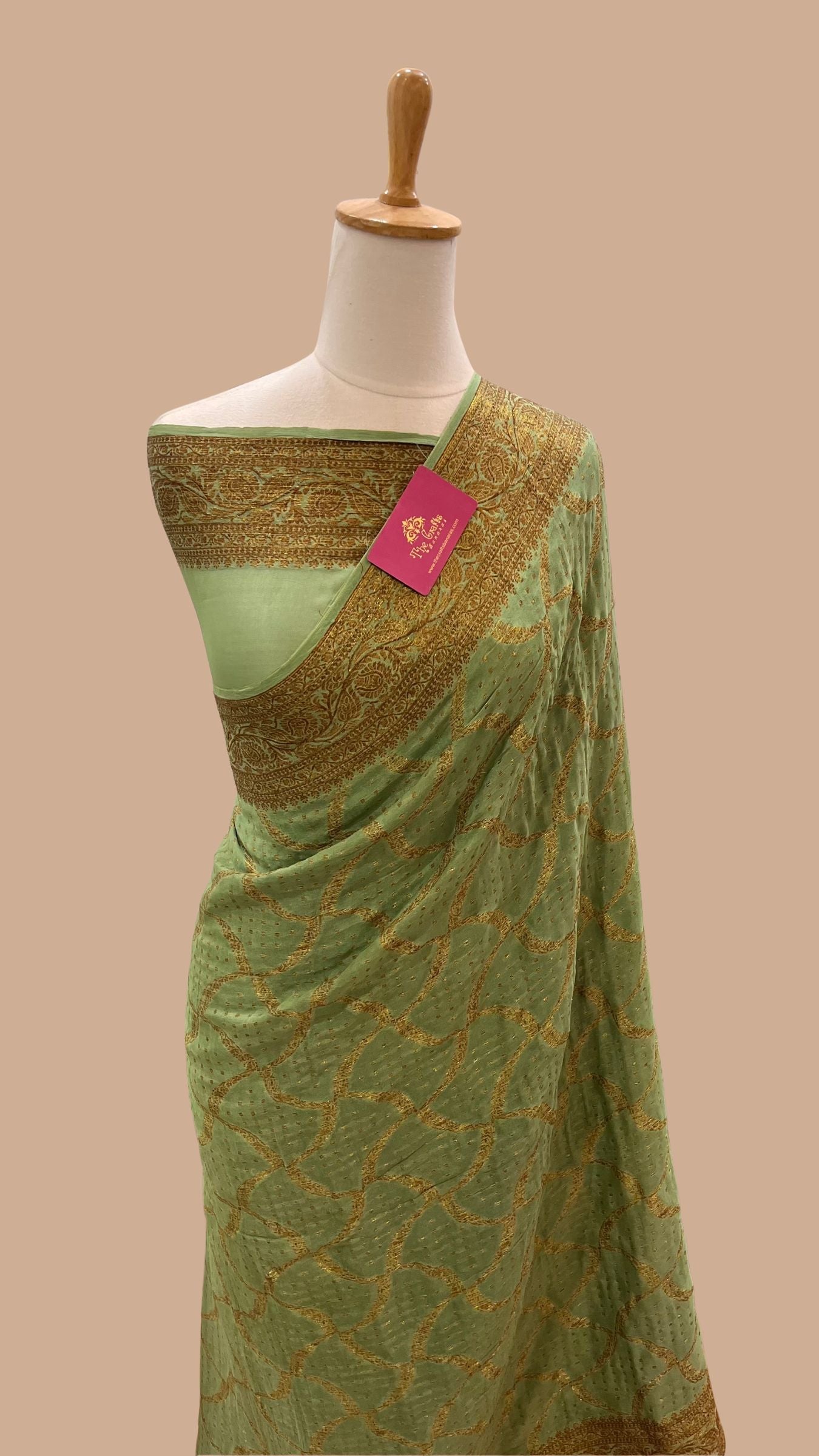 Pure Khaddi Chiffon Banarasi Saree