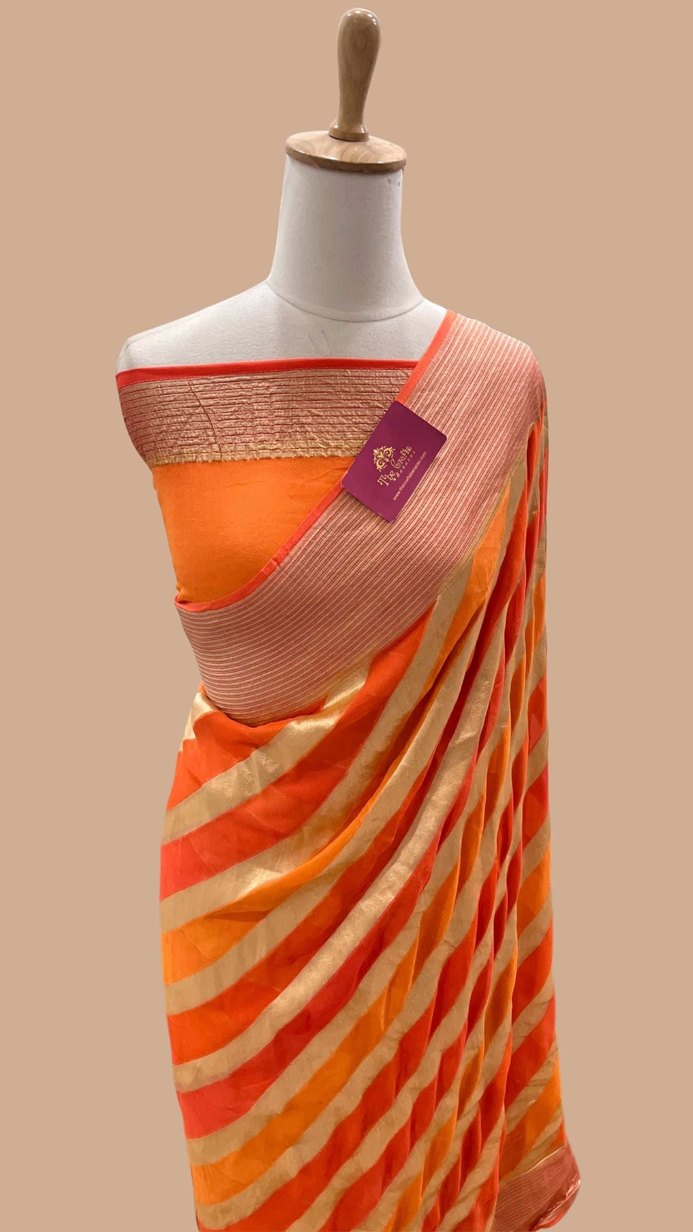 Khaddi Georgette Handloom Banarasi Saree
