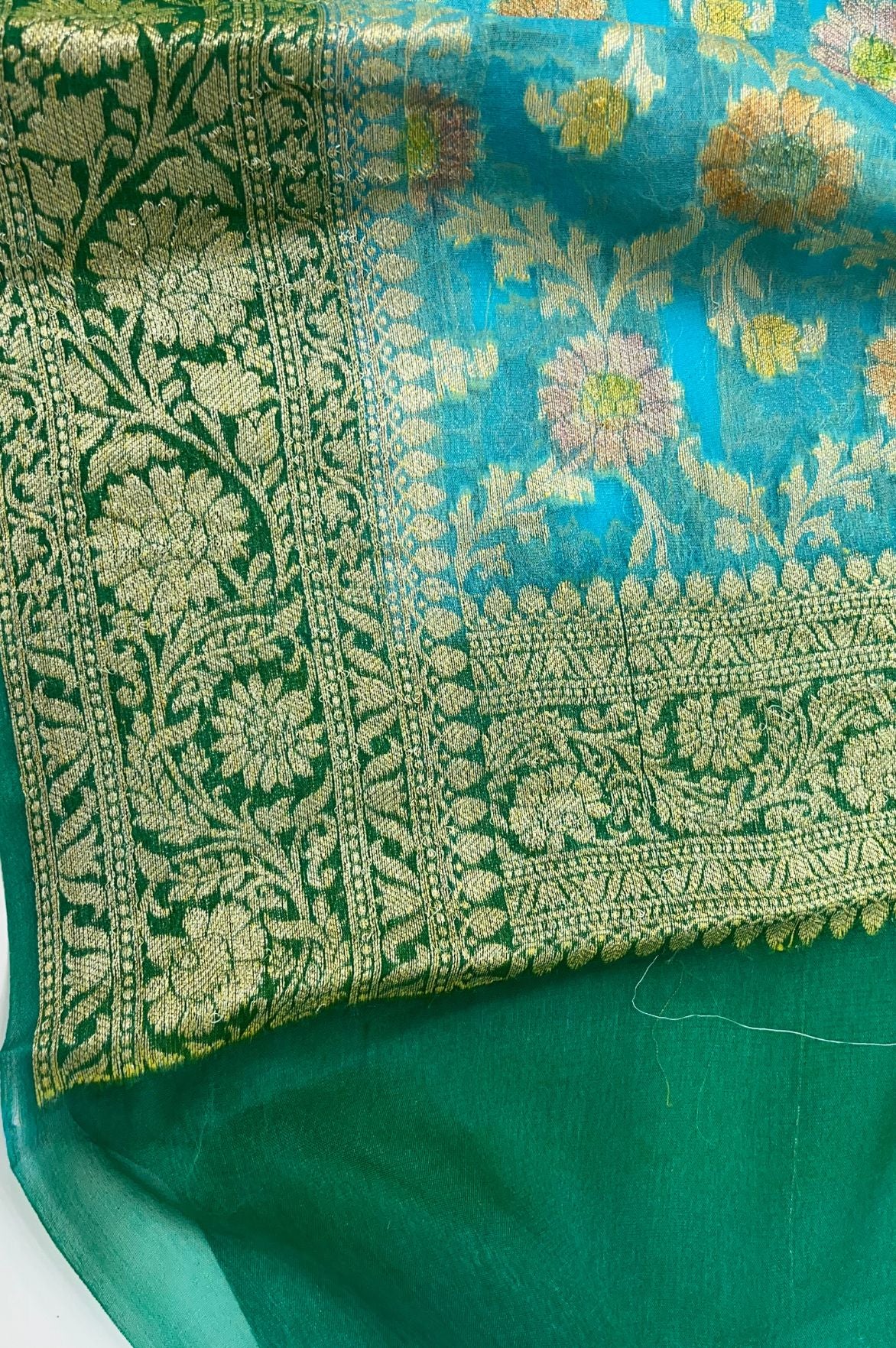 Pure Khaddi Chiffon Banarasi Dress Material