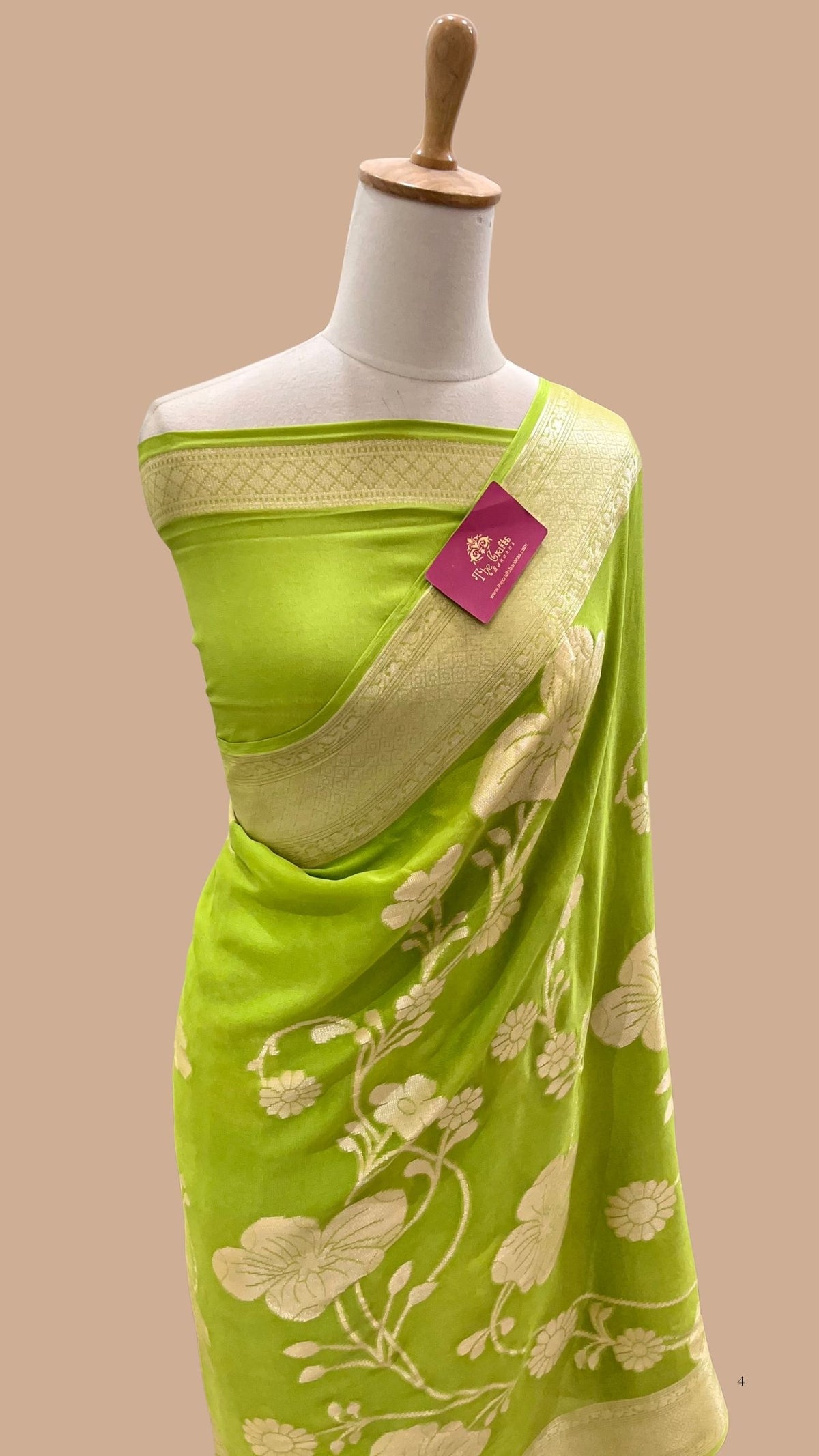 Pure Khaddi Chiffon Banarasi Saree