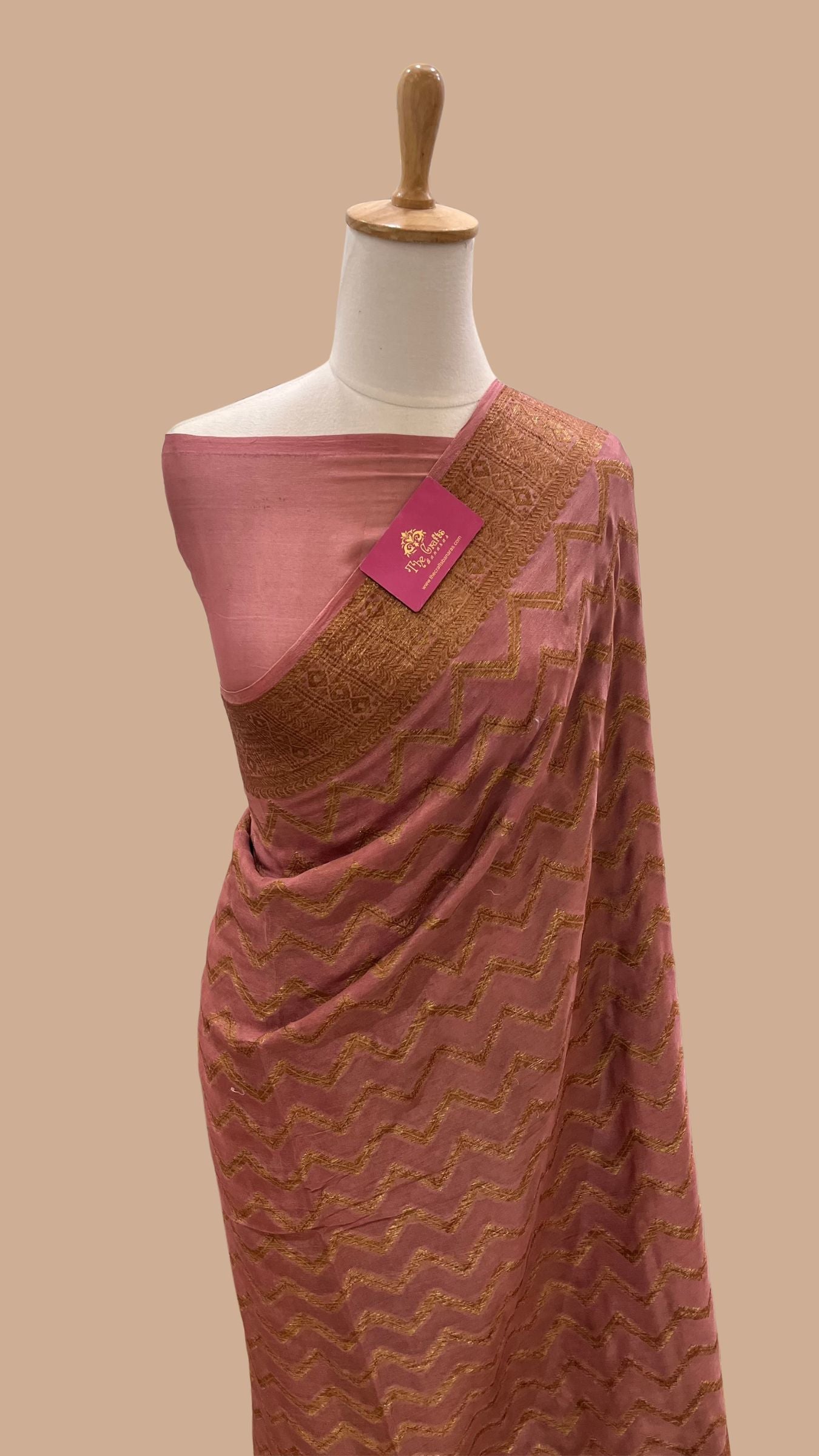 Pure Khaddi Chiffon Banarasi Saree