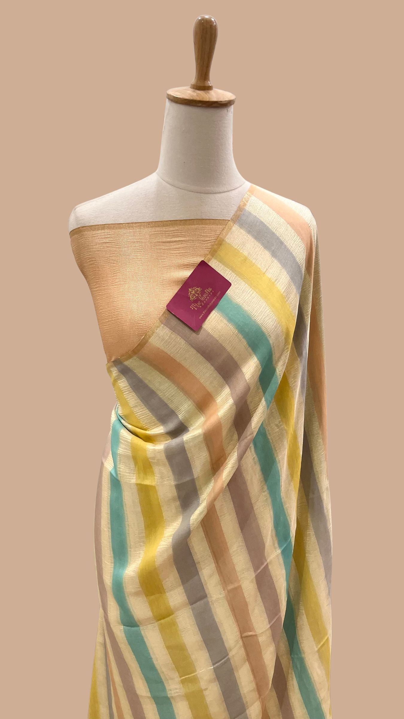 Pure Munga Crush Tissue Silk Banarasi Saree