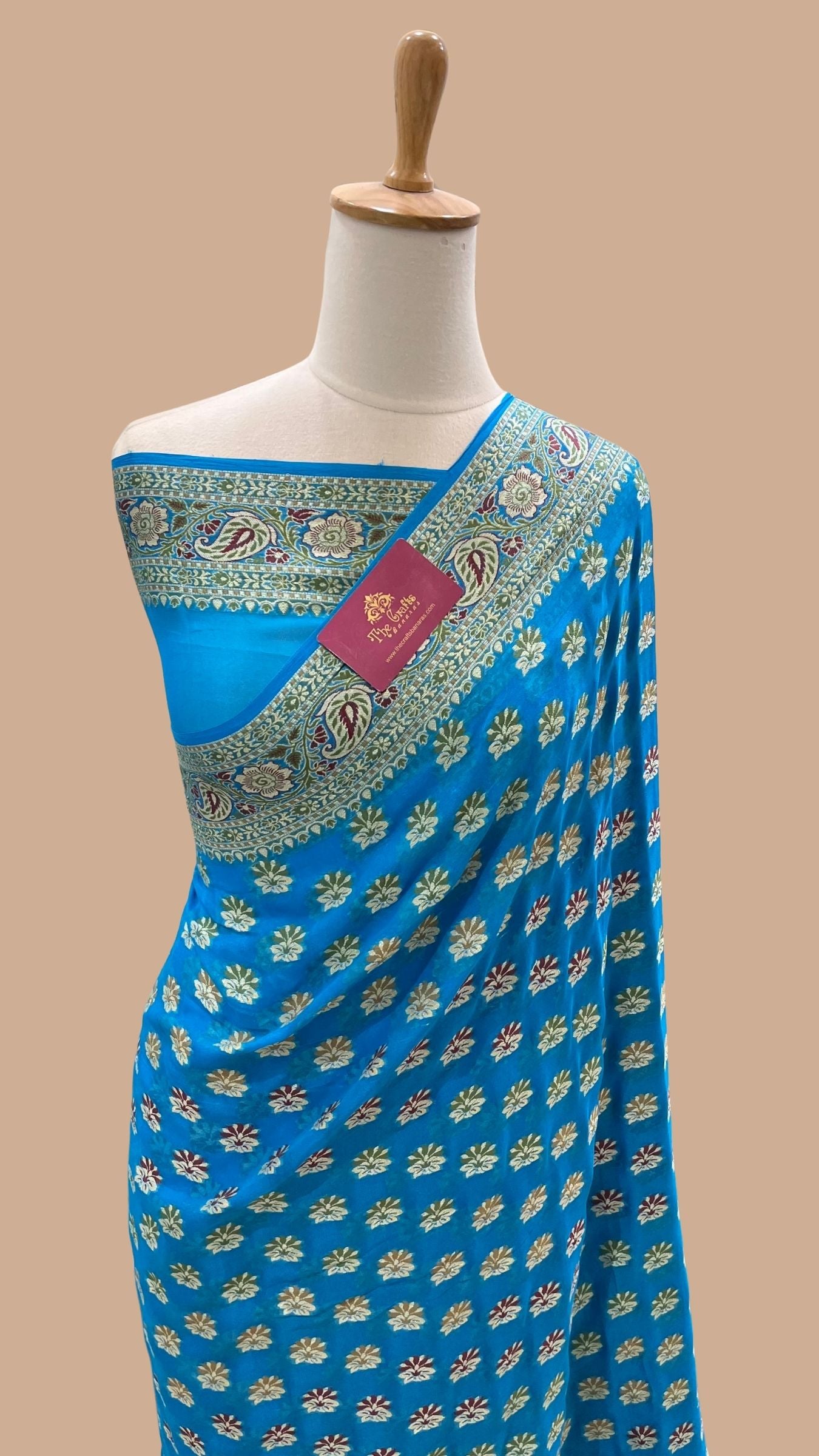 Pure Khaddi Chiffon Banarasi Saree