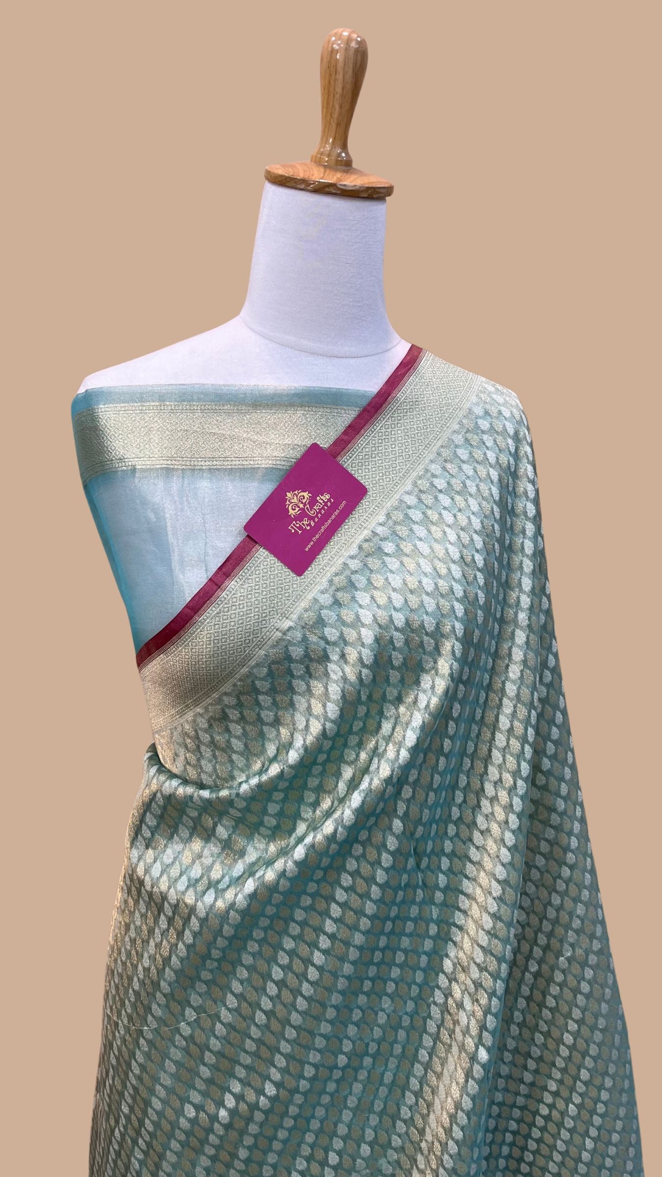 Pure Tissue Silk Handloom Banarasi Saree - Reshmi Zari