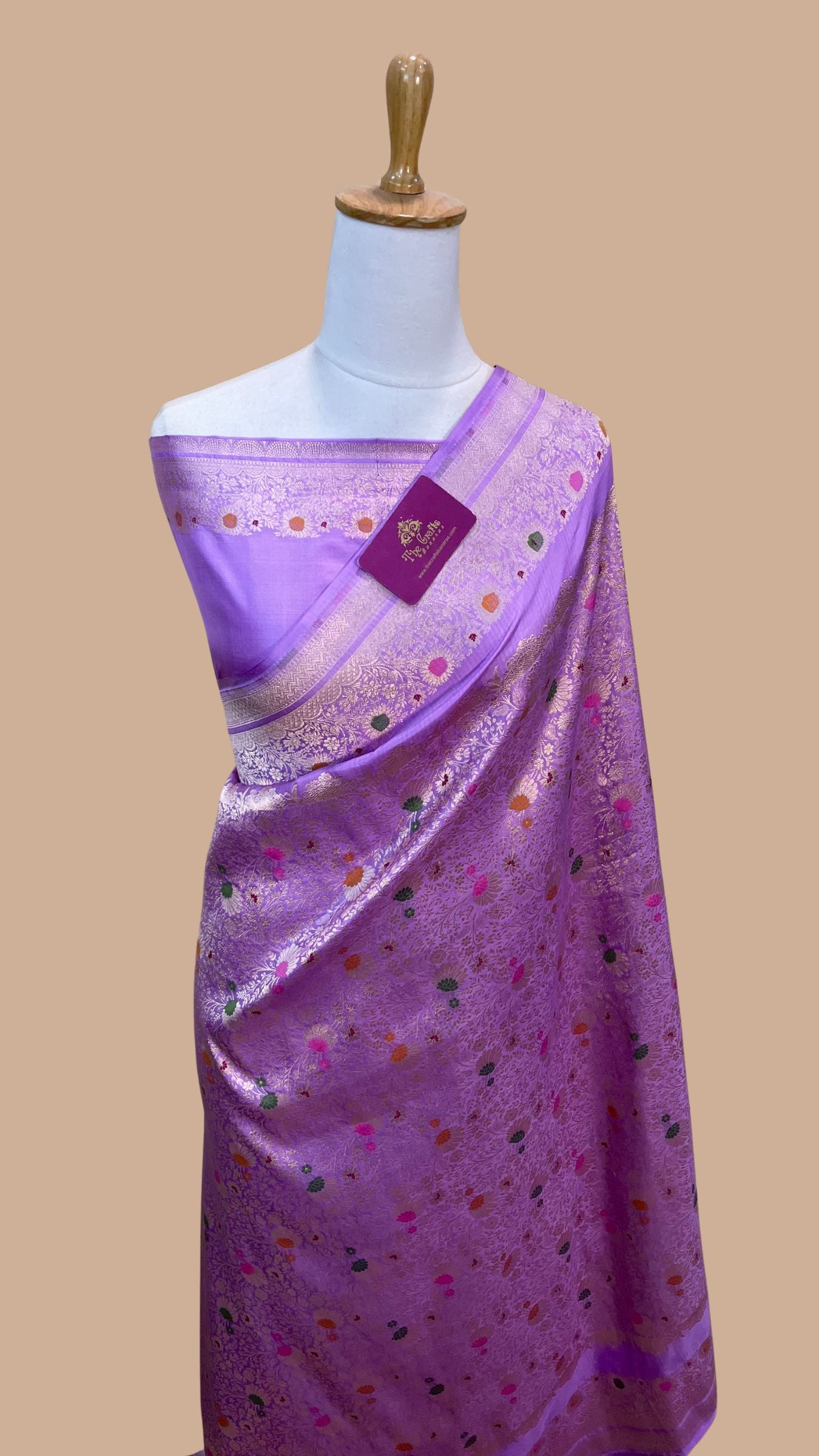 Pure Katan Silk Handloom Banarasi Saree - Tanchui Brocade Meena