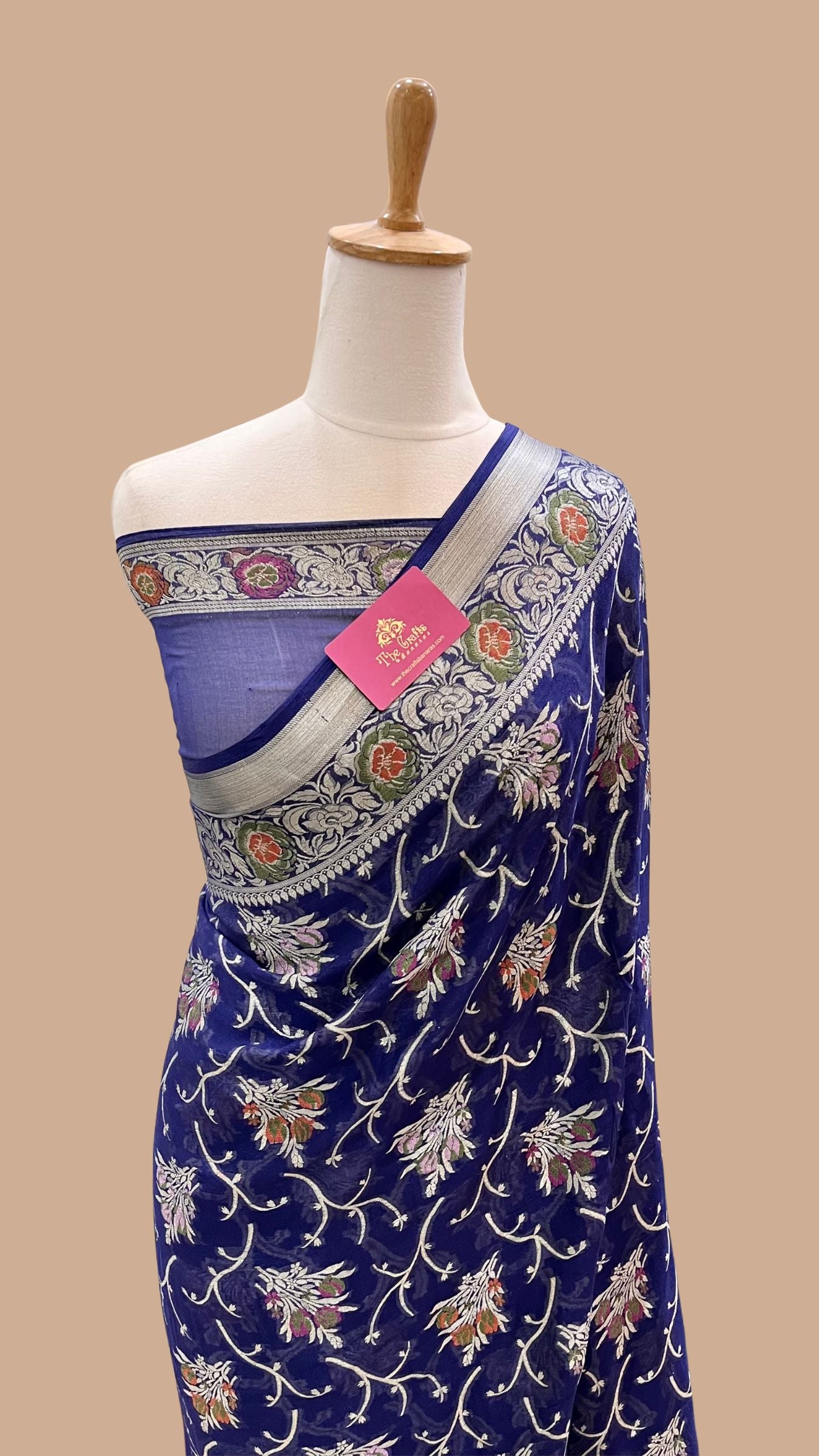 Pure Khaddi Chiffon Banarasi Saree