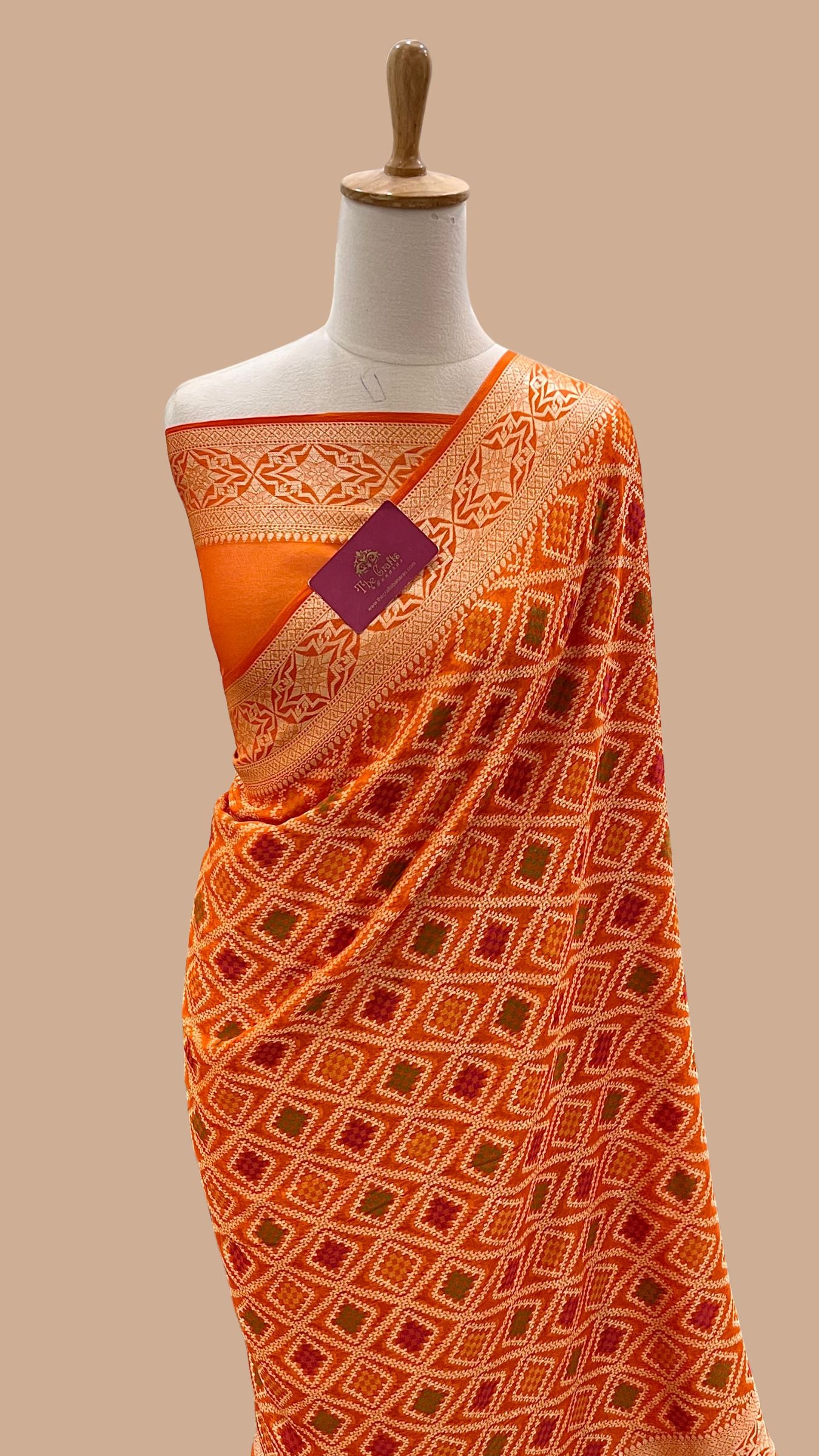 Pure Khaddi Chiffon Banarasi Saree