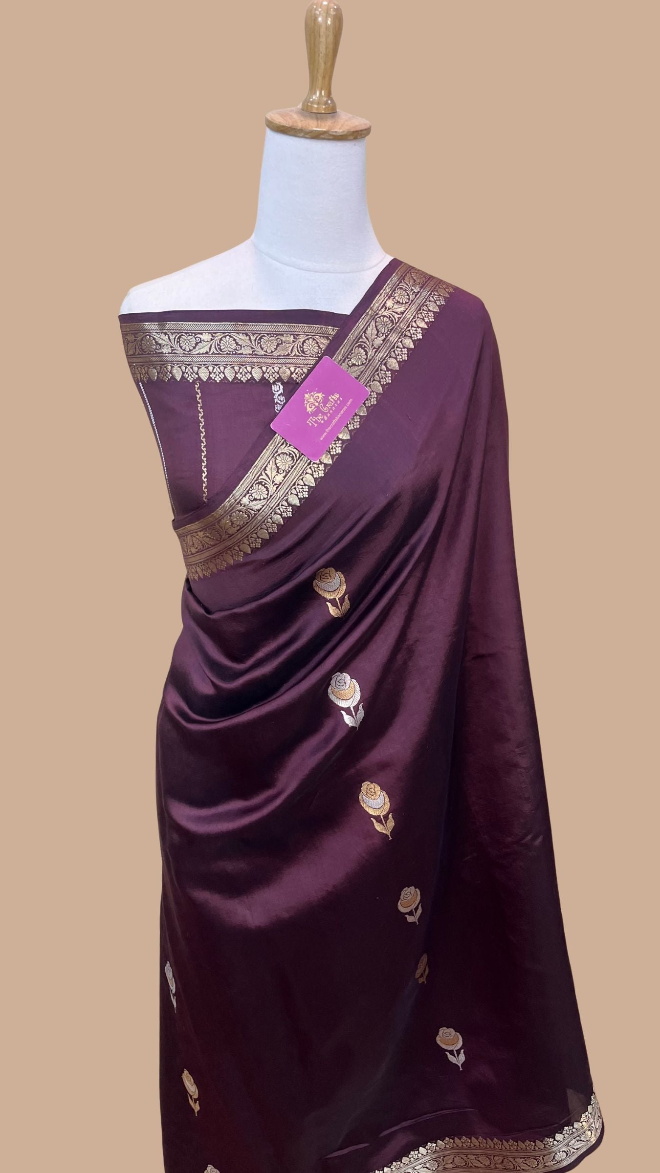 Pure Kora Silk Handloom Banarasi Saree
