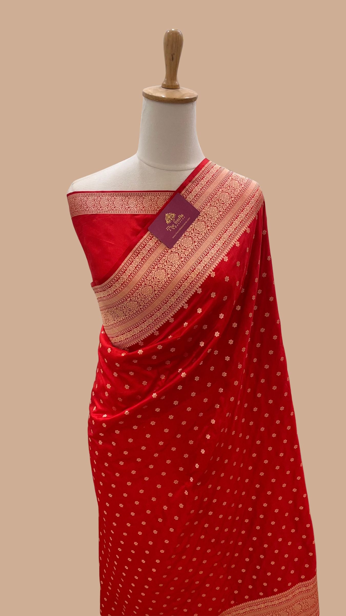 Pure Katan Silk Handloom Banarasi Saree - Chunri Buti