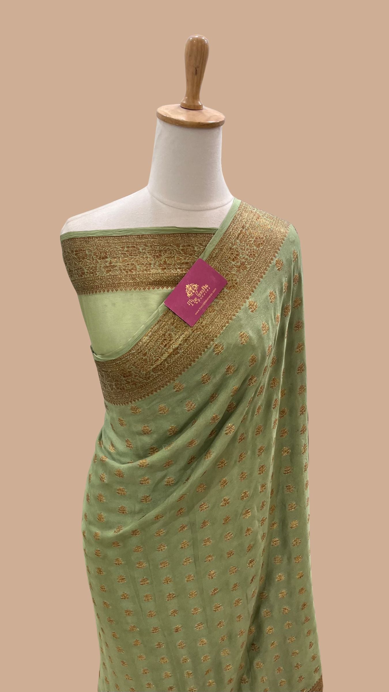 Pure Khaddi Chiffon Banarasi Saree