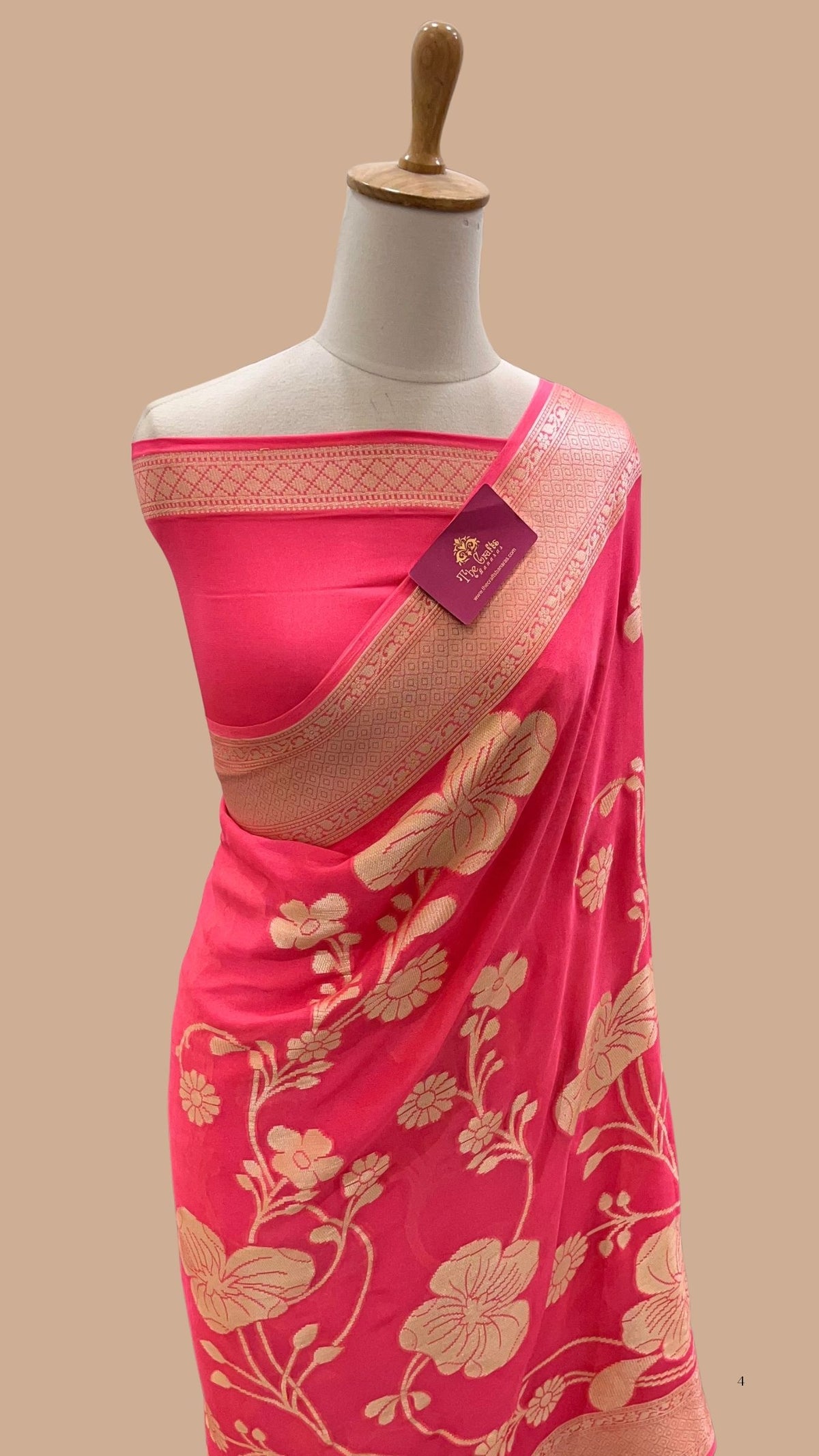 Pure Khaddi Chiffon Banarasi Saree