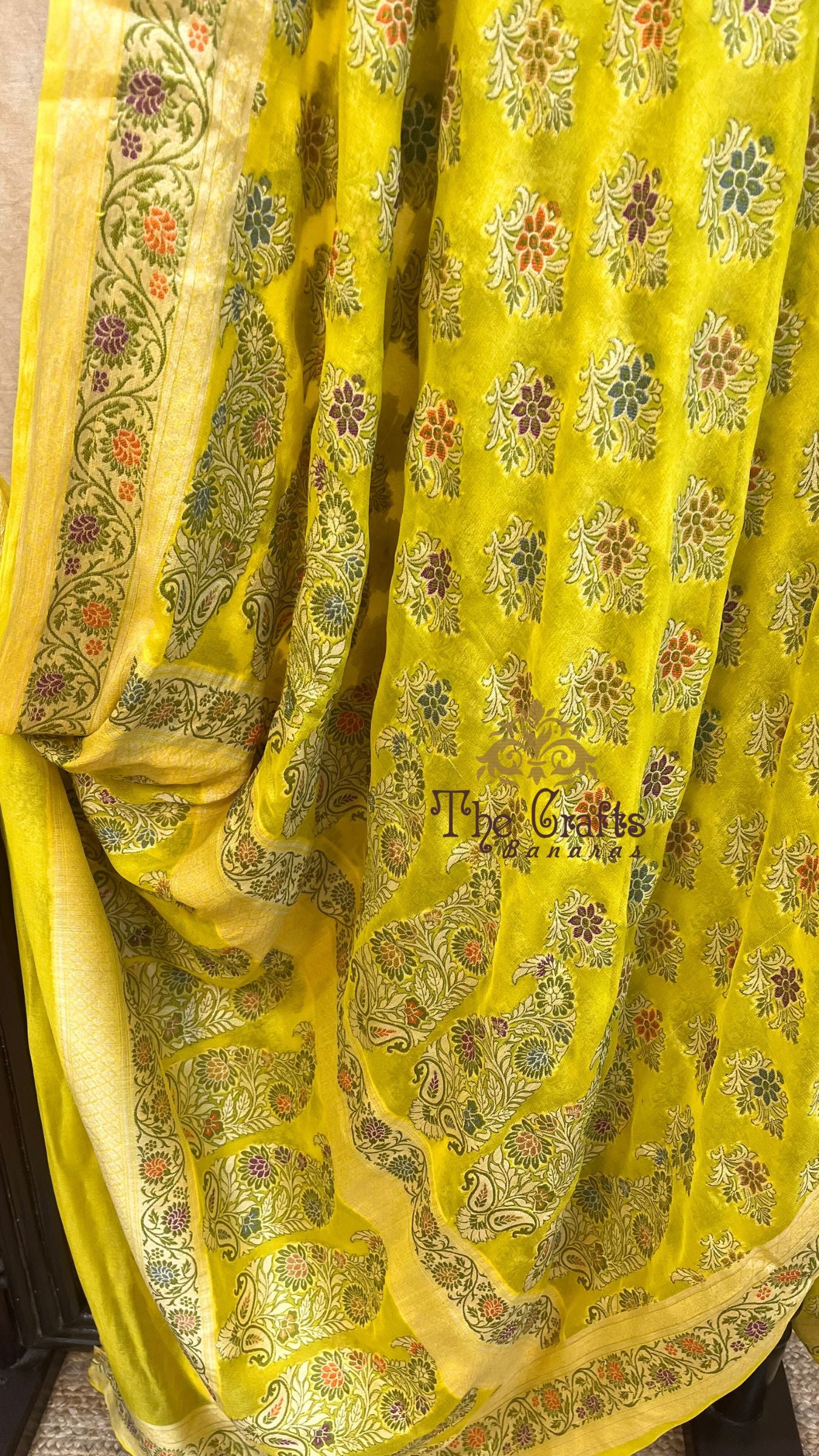 Pure Khaddi Chiffon Banarasi Saree
