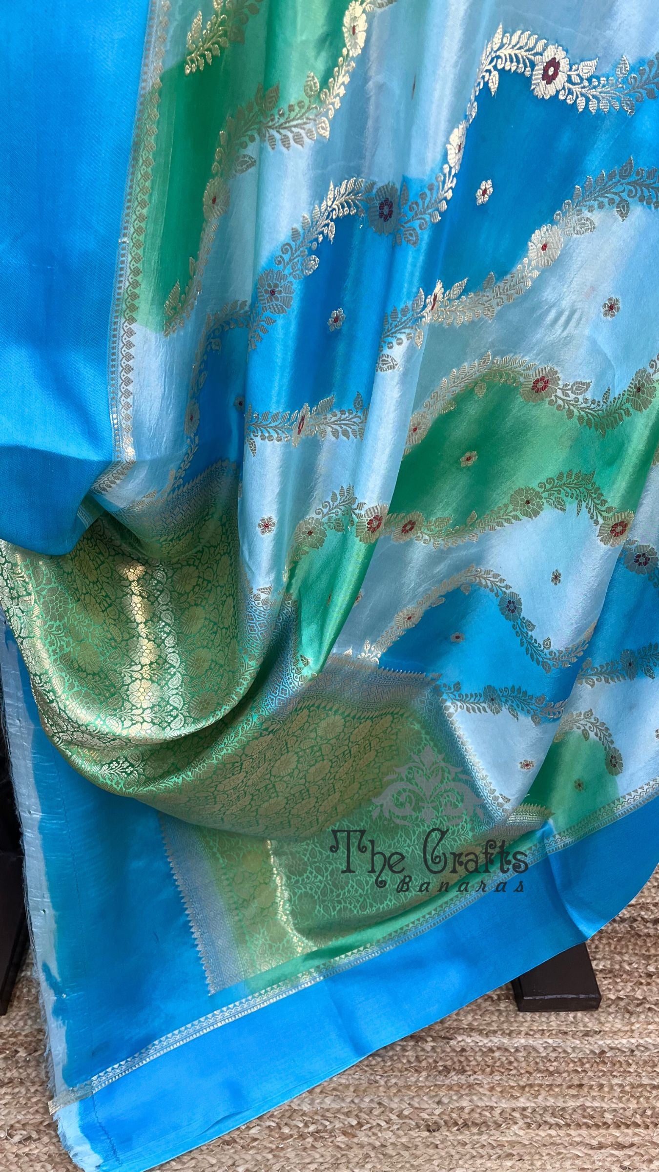 Pure  Mango Silk Handloom Banarasi Saree