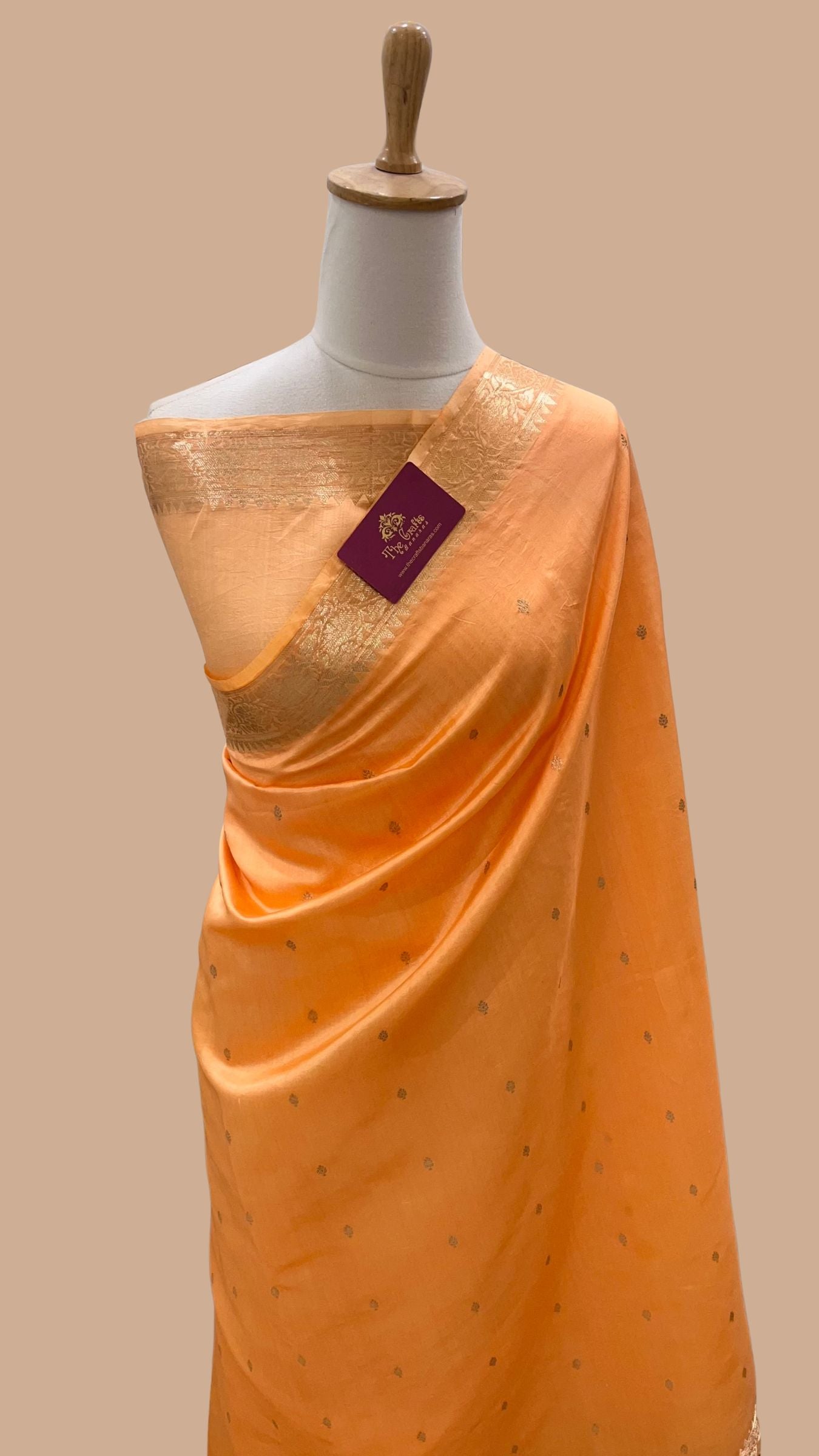 Pure  Mango Silk Handloom Banarasi Saree