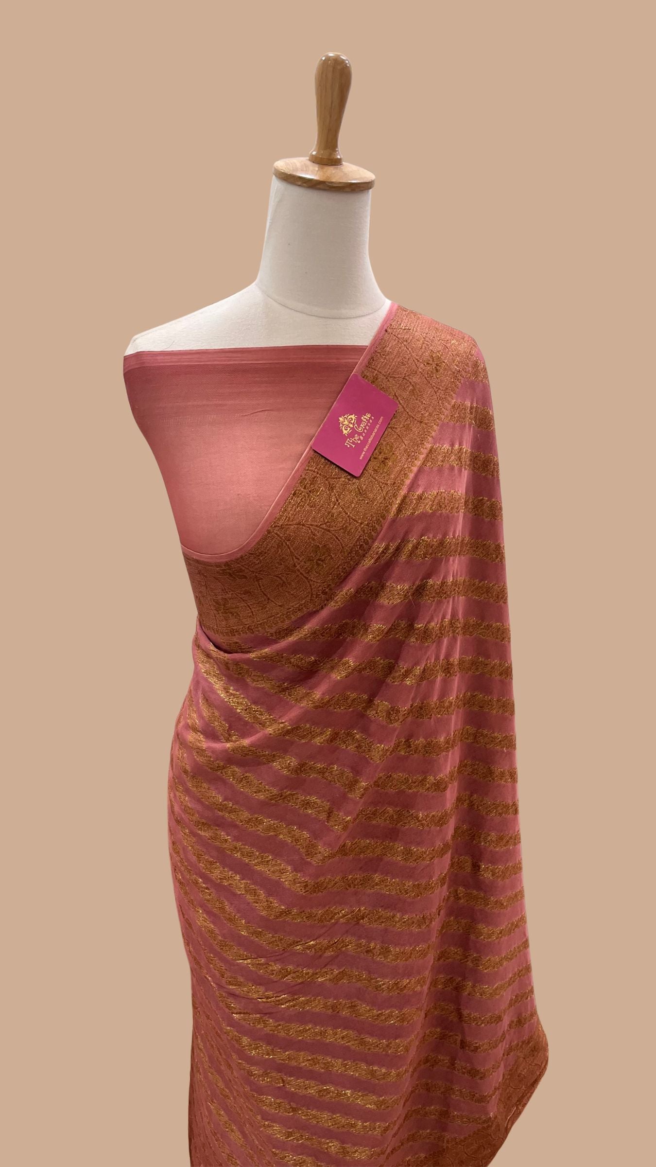 Pure Khaddi Chiffon Banarasi Saree