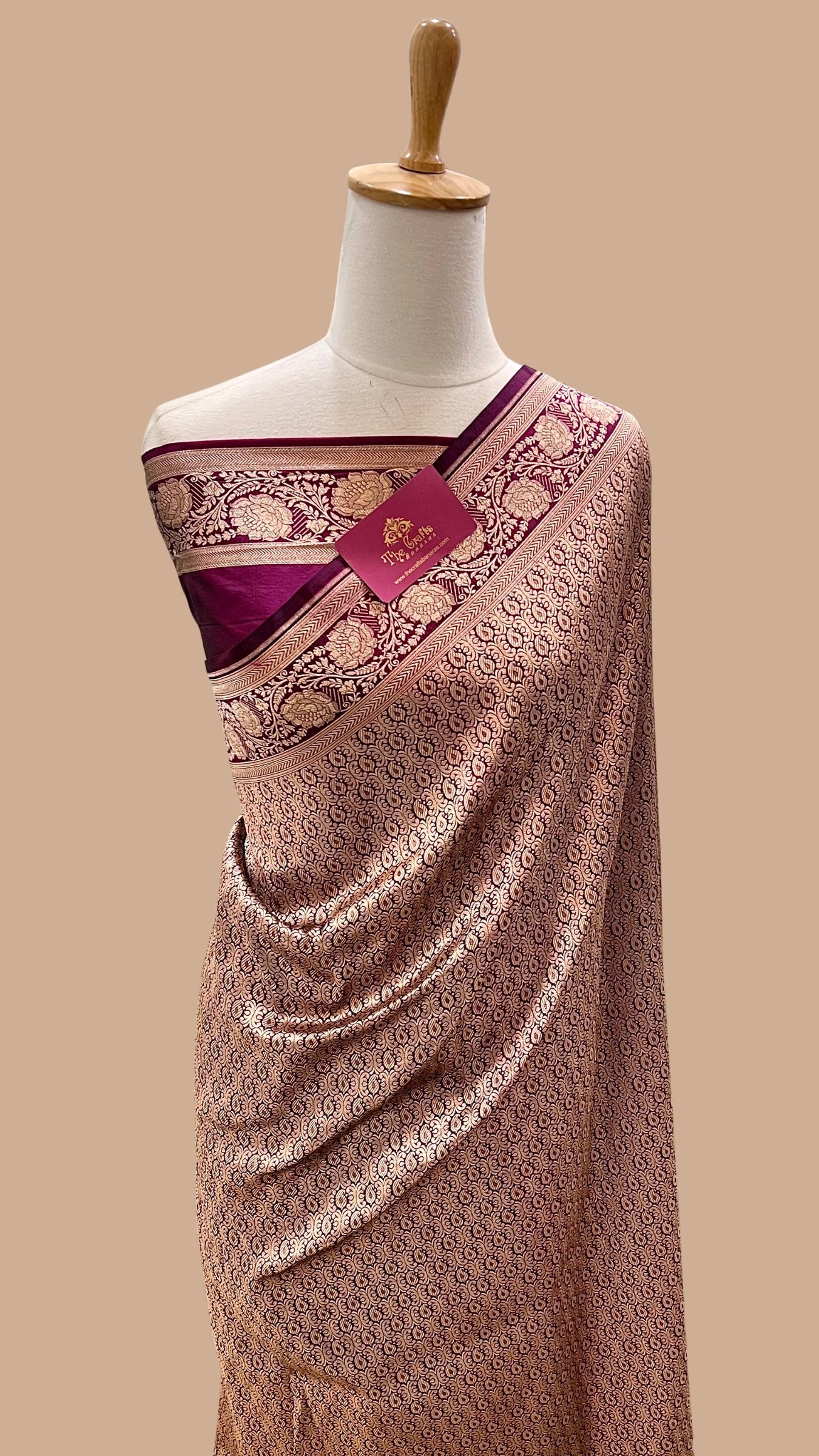 Pure Katan Silk Handloom Banarasi Saree - Tanchui Brocade
