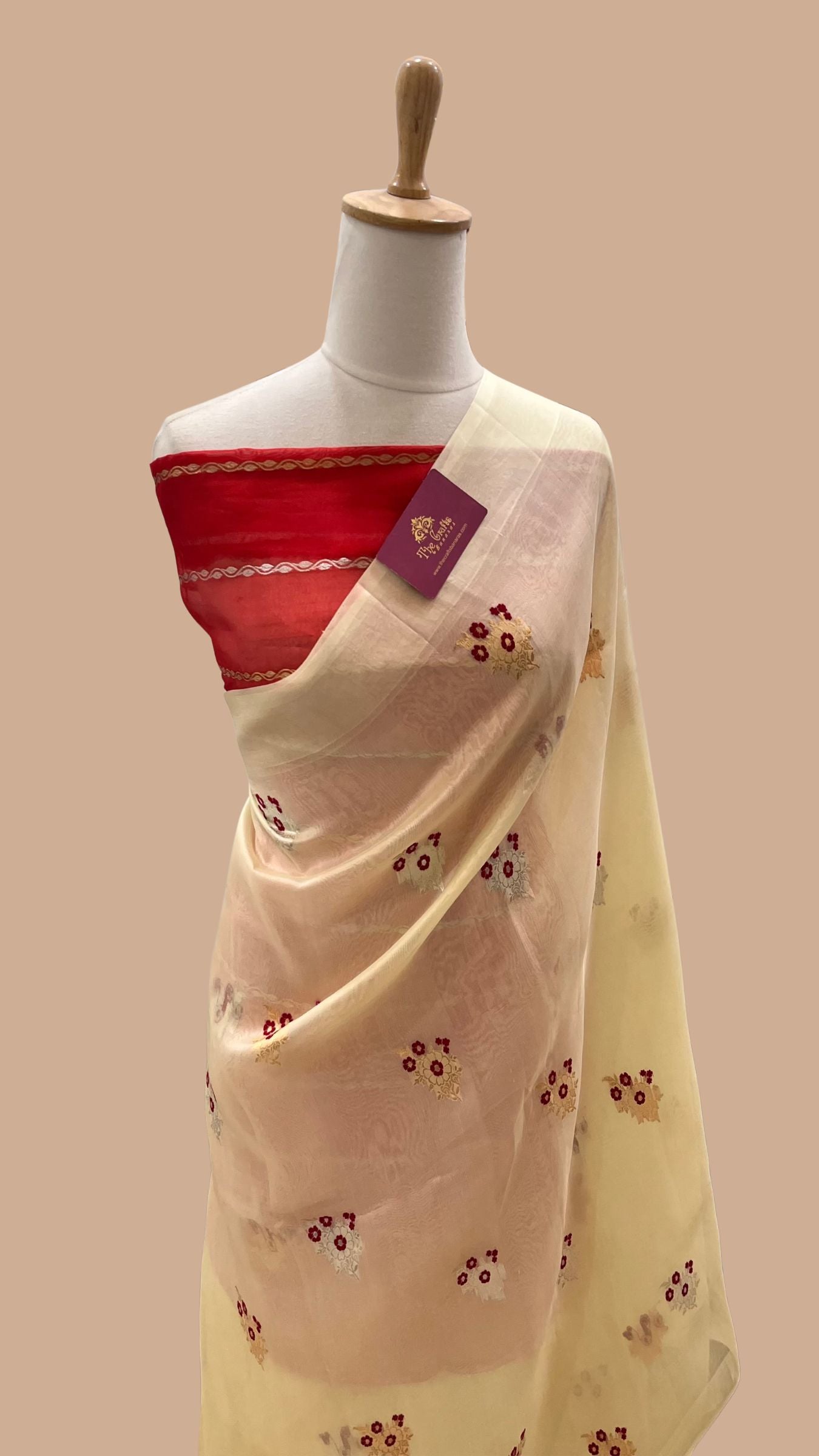 Pure Kora Silk Handloom Banarasi Saree