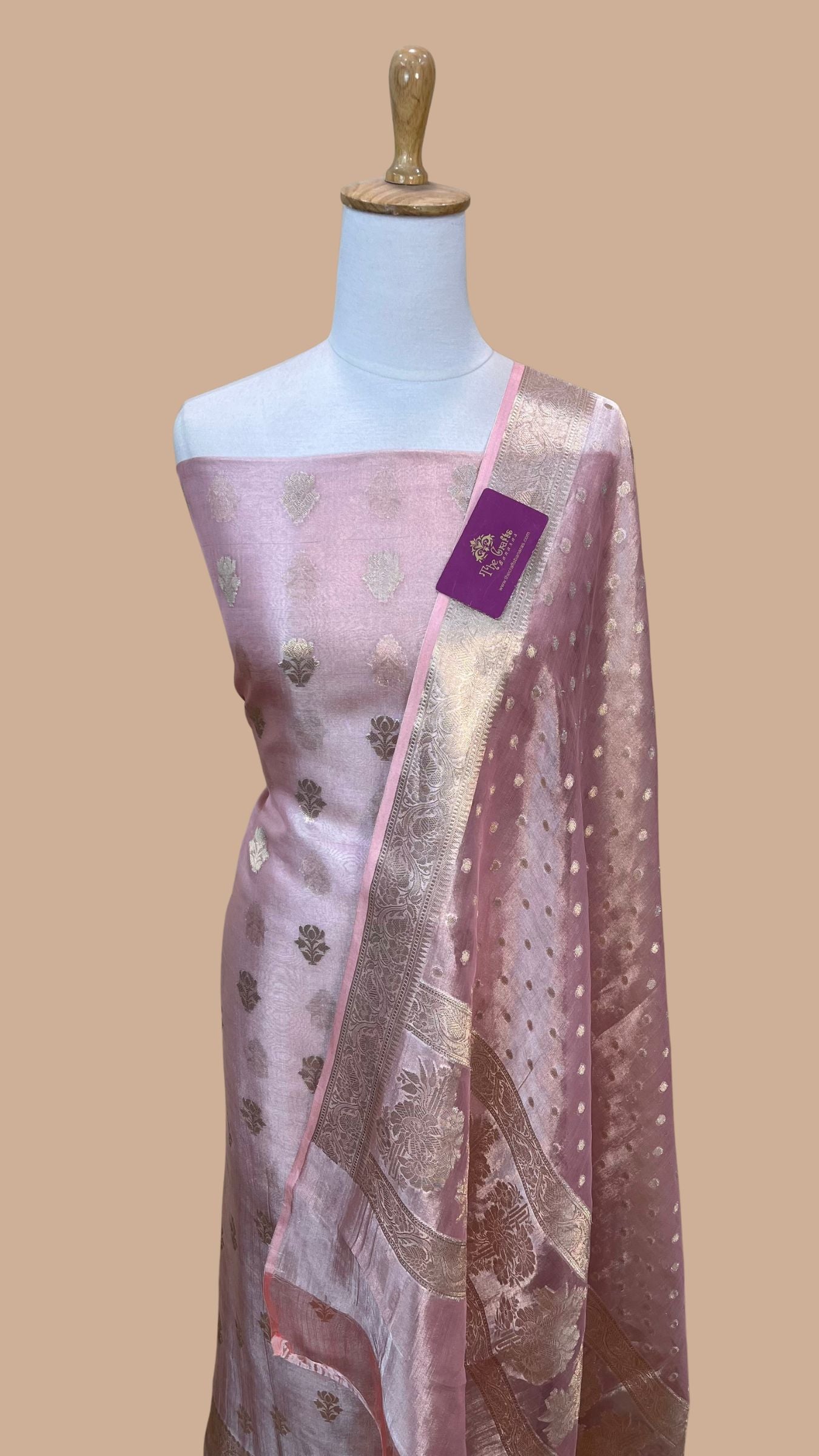 Pure Tissue Silk Banarasi Dress Material
