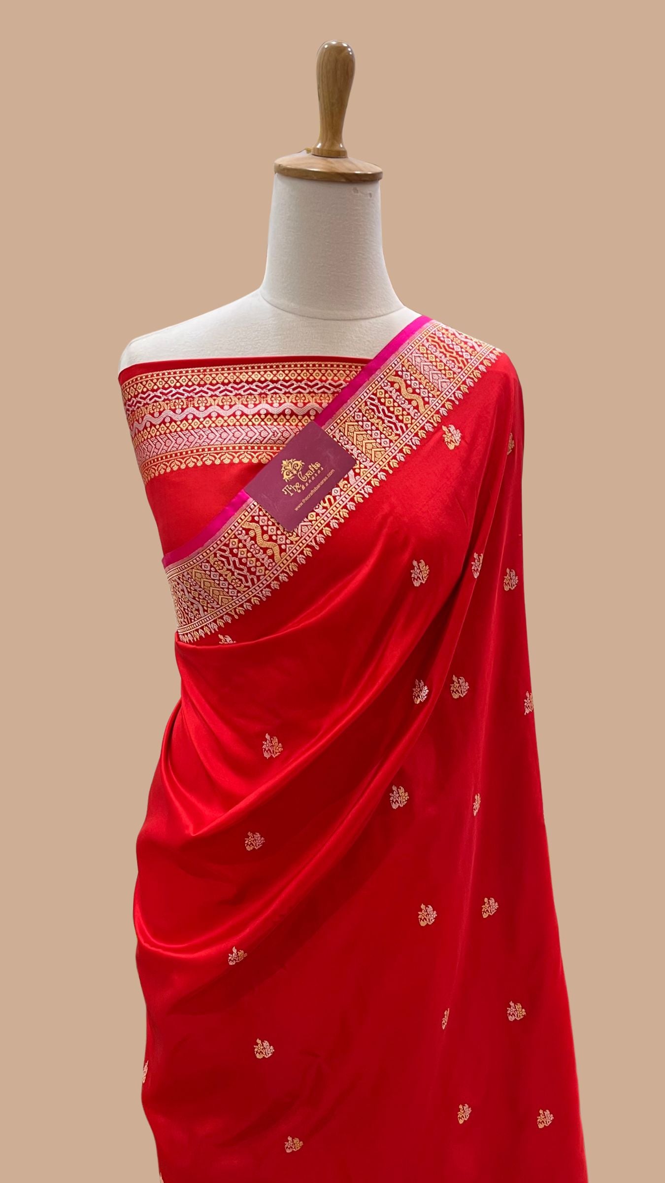 Pure Katan Silk Handloom Banarasi Saree - with Sona Rupa kadhua motifs