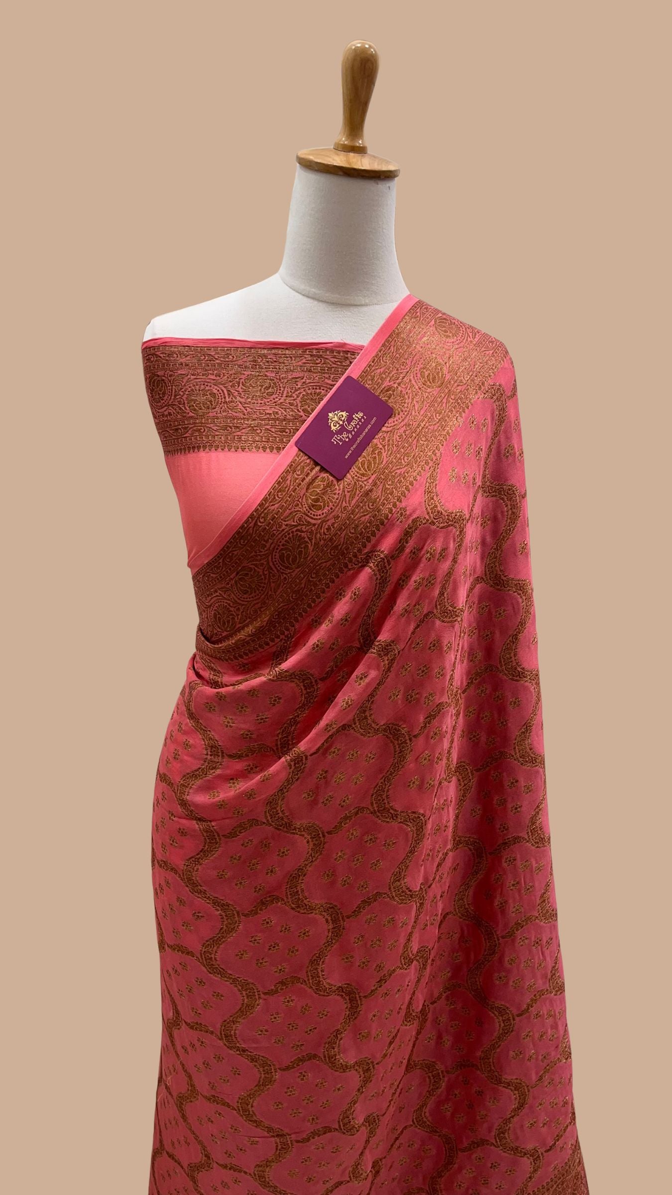 Pure Khaddi Chiffon Banarasi Saree