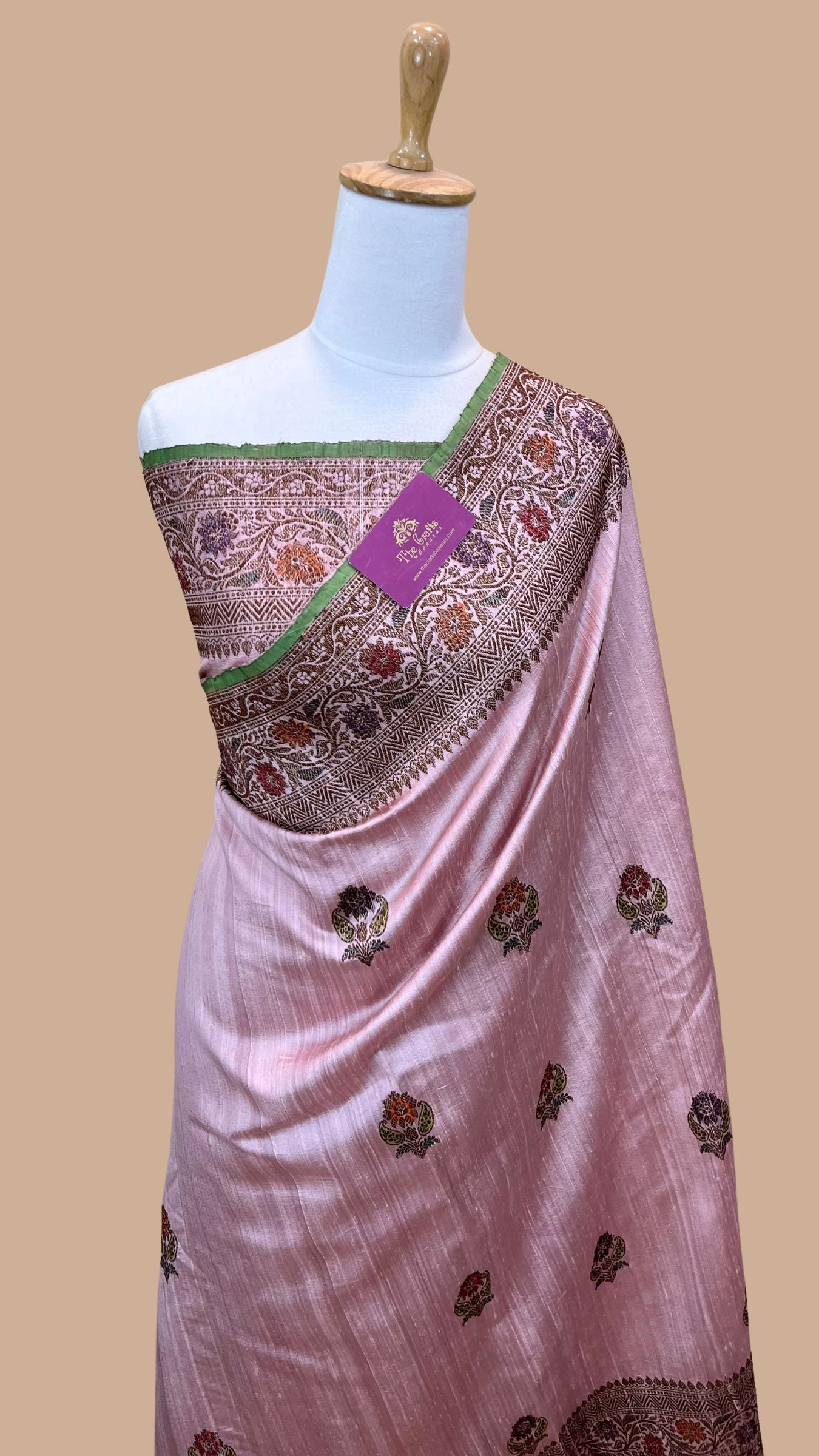Pure Raw Silk Handloom Banarasi Saree