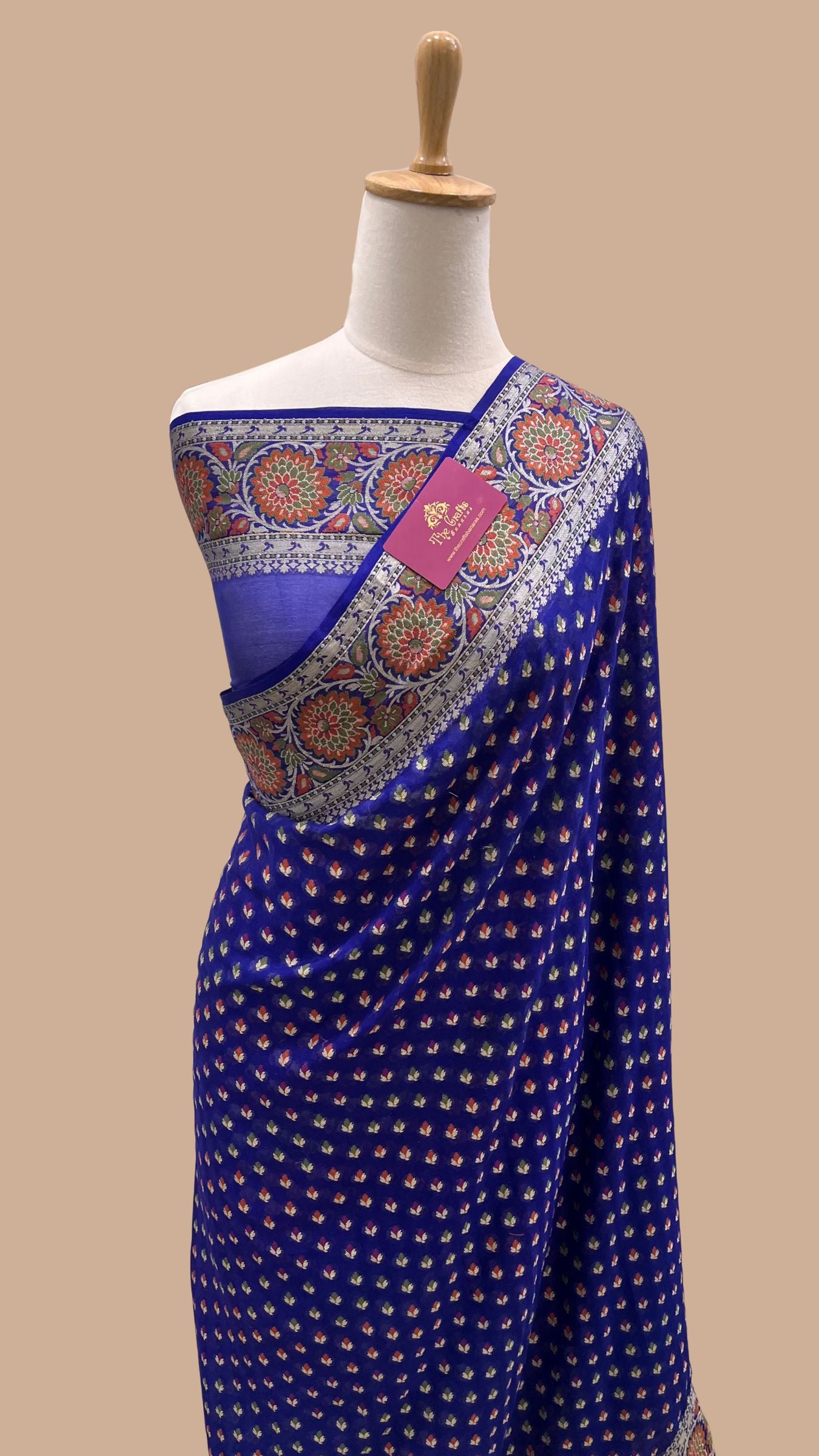 Pure Khaddi Chiffon Banarasi Saree