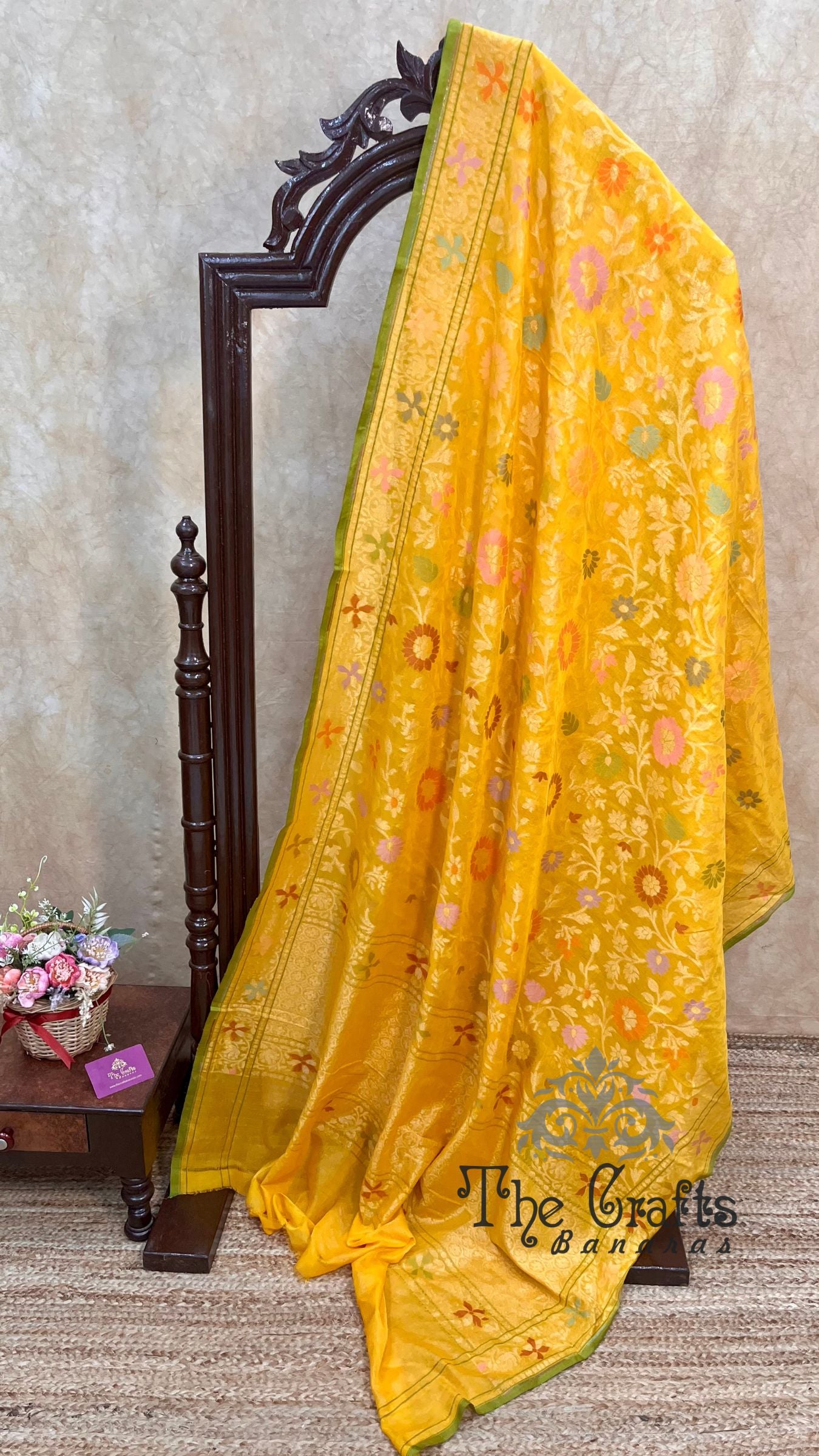 Pure Ektara Cotton Jamdani Banarasi Saree - Tilfi