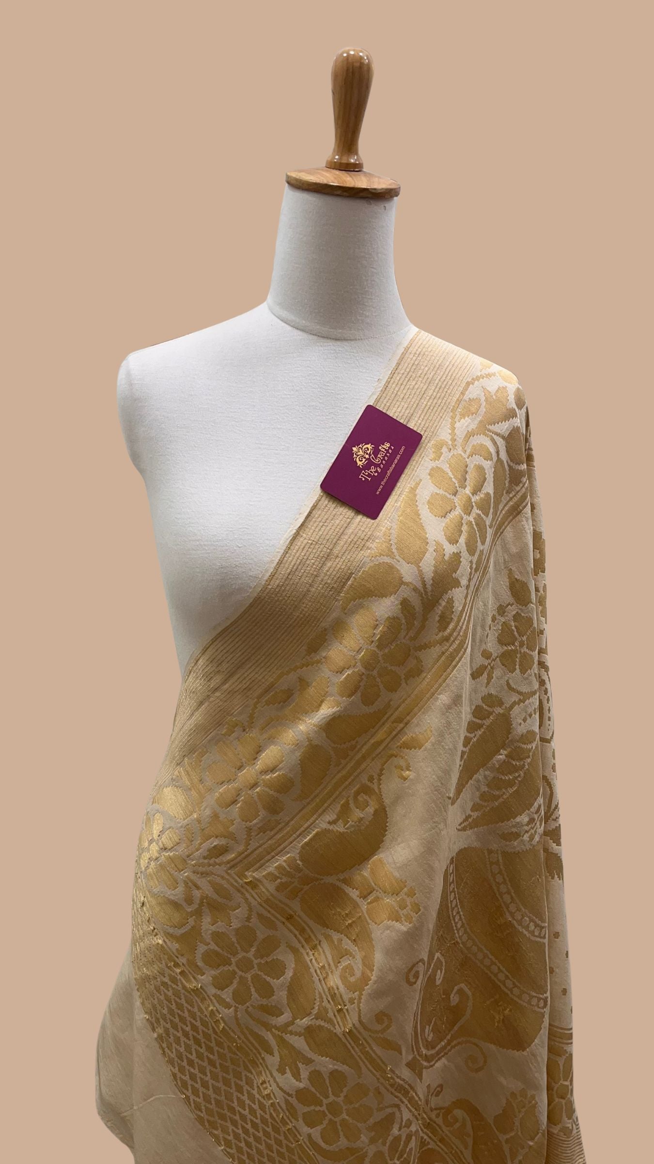 Pure Moonga Silk Banarasi Handloom Dupatta