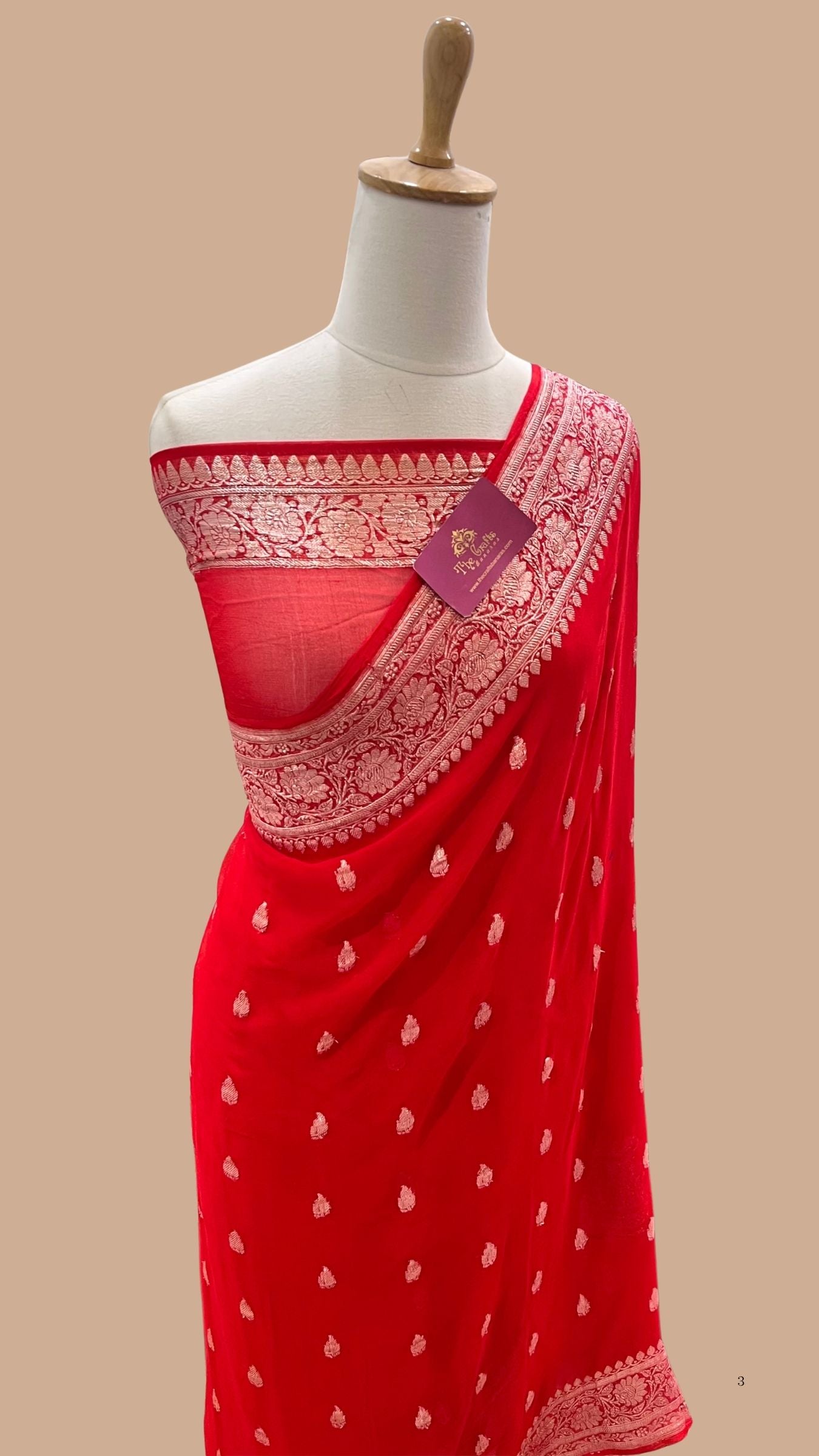 Pure Georgette Handloom Banarasi Saree