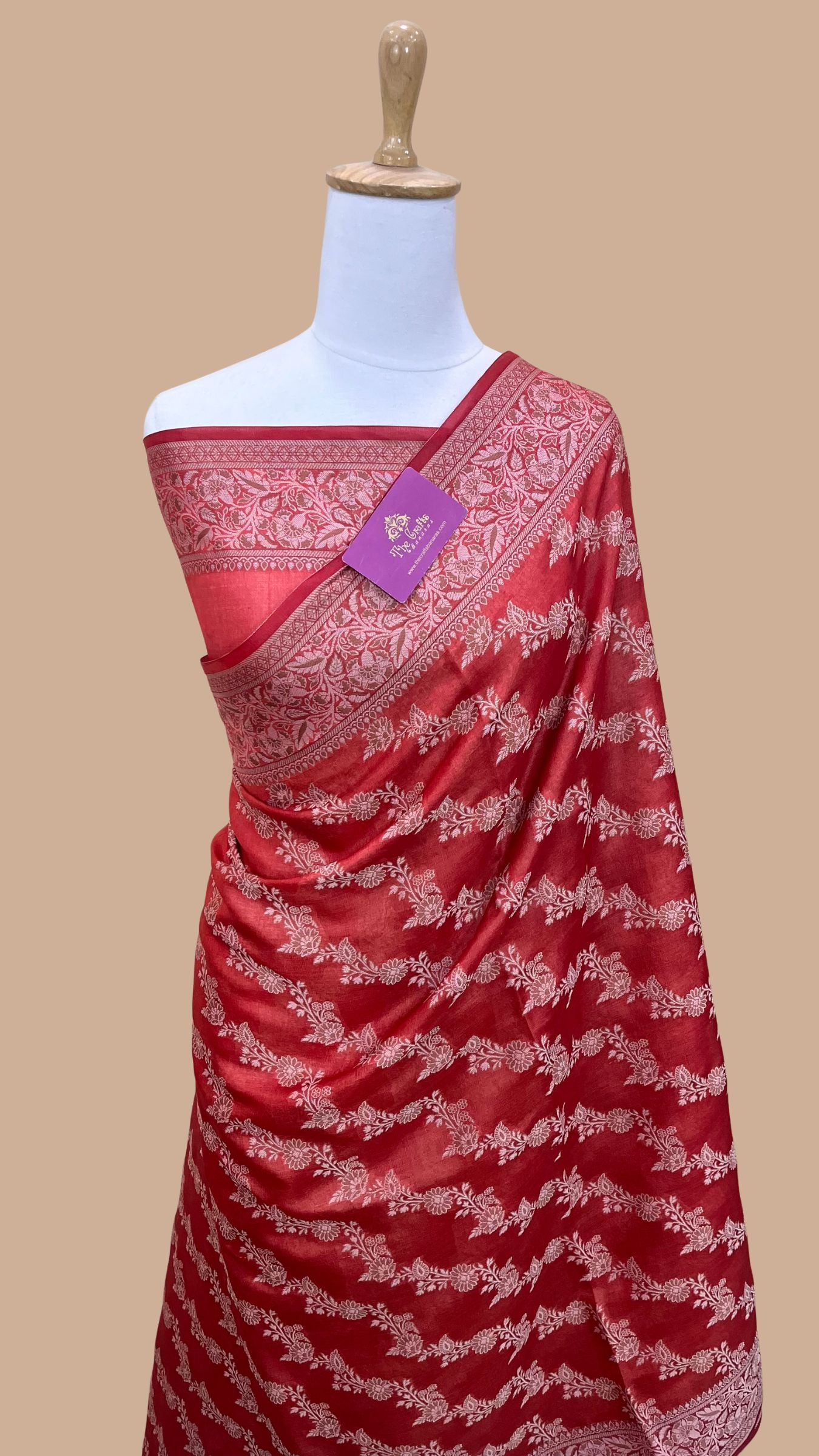 Pure Butter Crepe Banarasi Saree