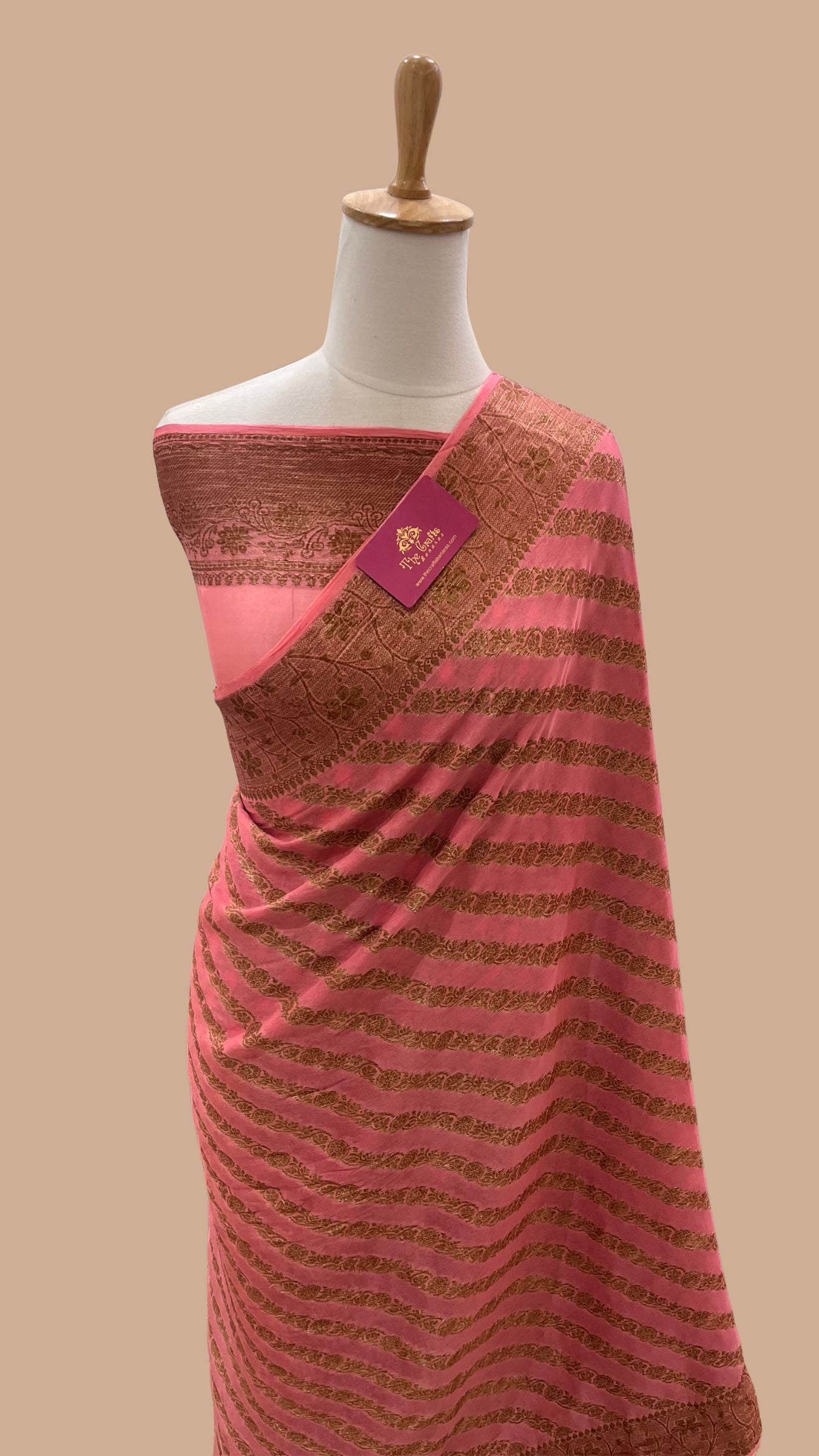 Pure Khaddi Chiffon Banarasi Saree