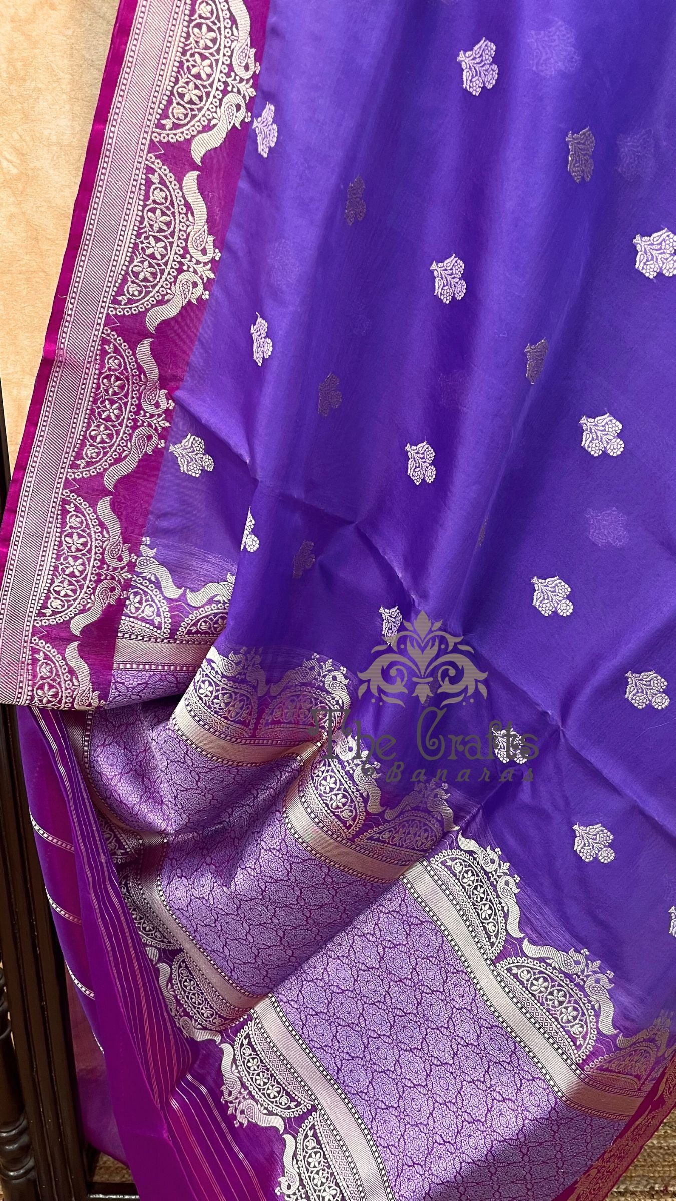 Pure Kora Silk Handloom Banarasi Saree - with sona rupa kadhua motifs