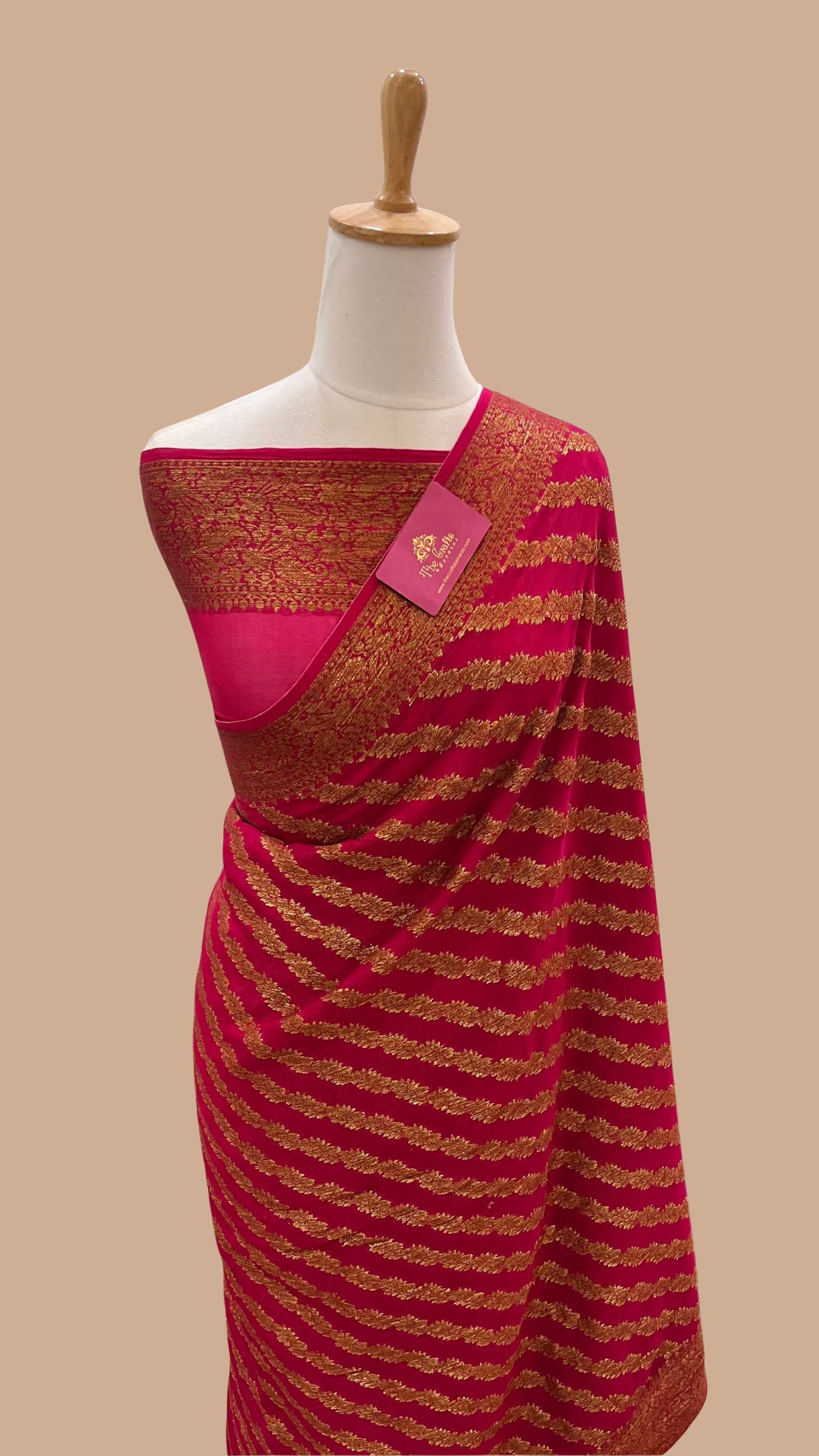 Pure Khaddi Chiffon Banarasi Saree