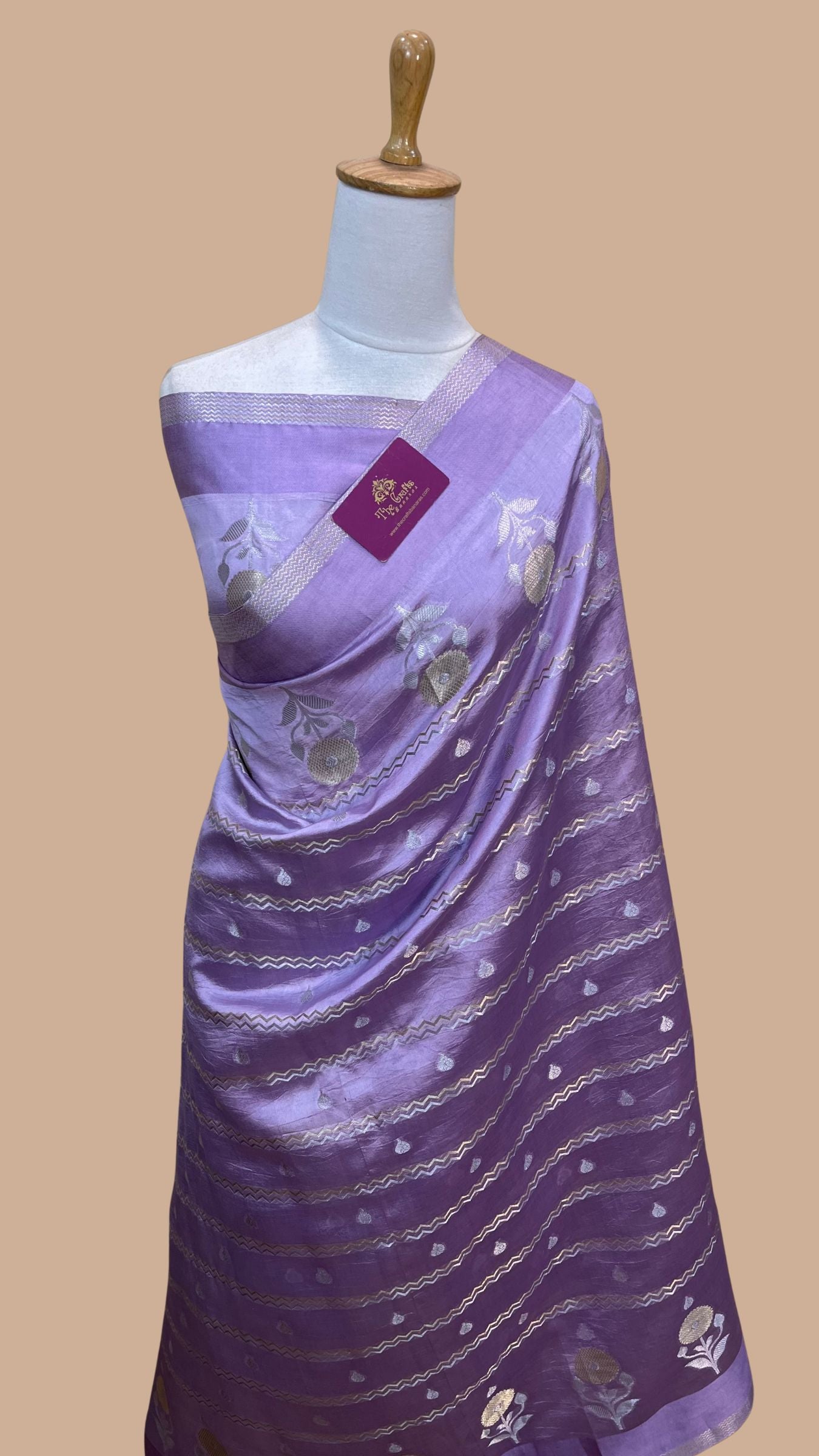 Pure Raw Mango Silk Handloom Banarasi Saree