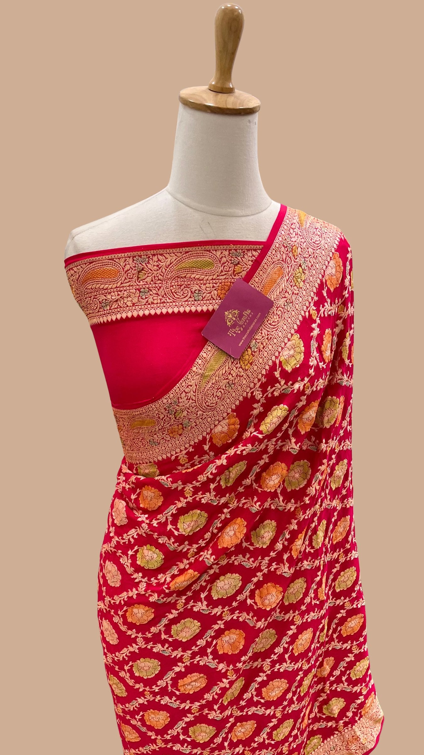 Pure Khaddi Chiffon Banarasi Saree
