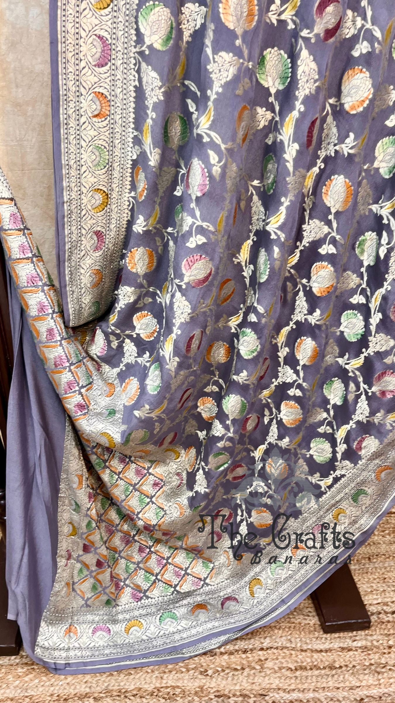Khaddi Georgette Handloom Banarasi Saree
