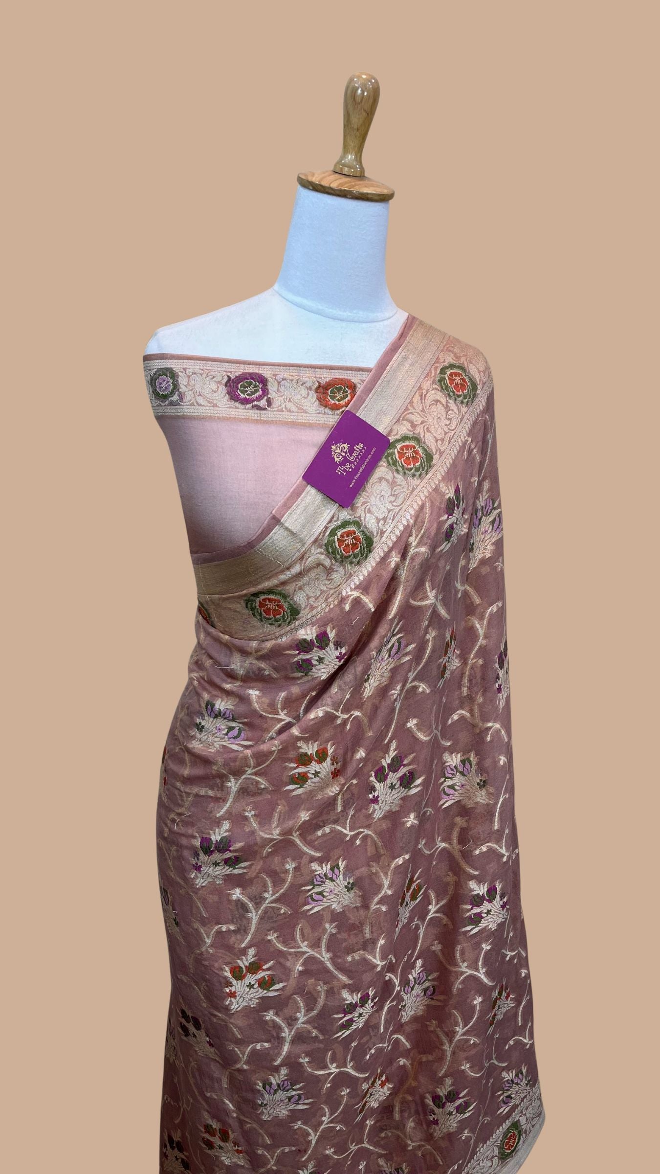 Pure Khaddi Chiffon Banarasi Saree