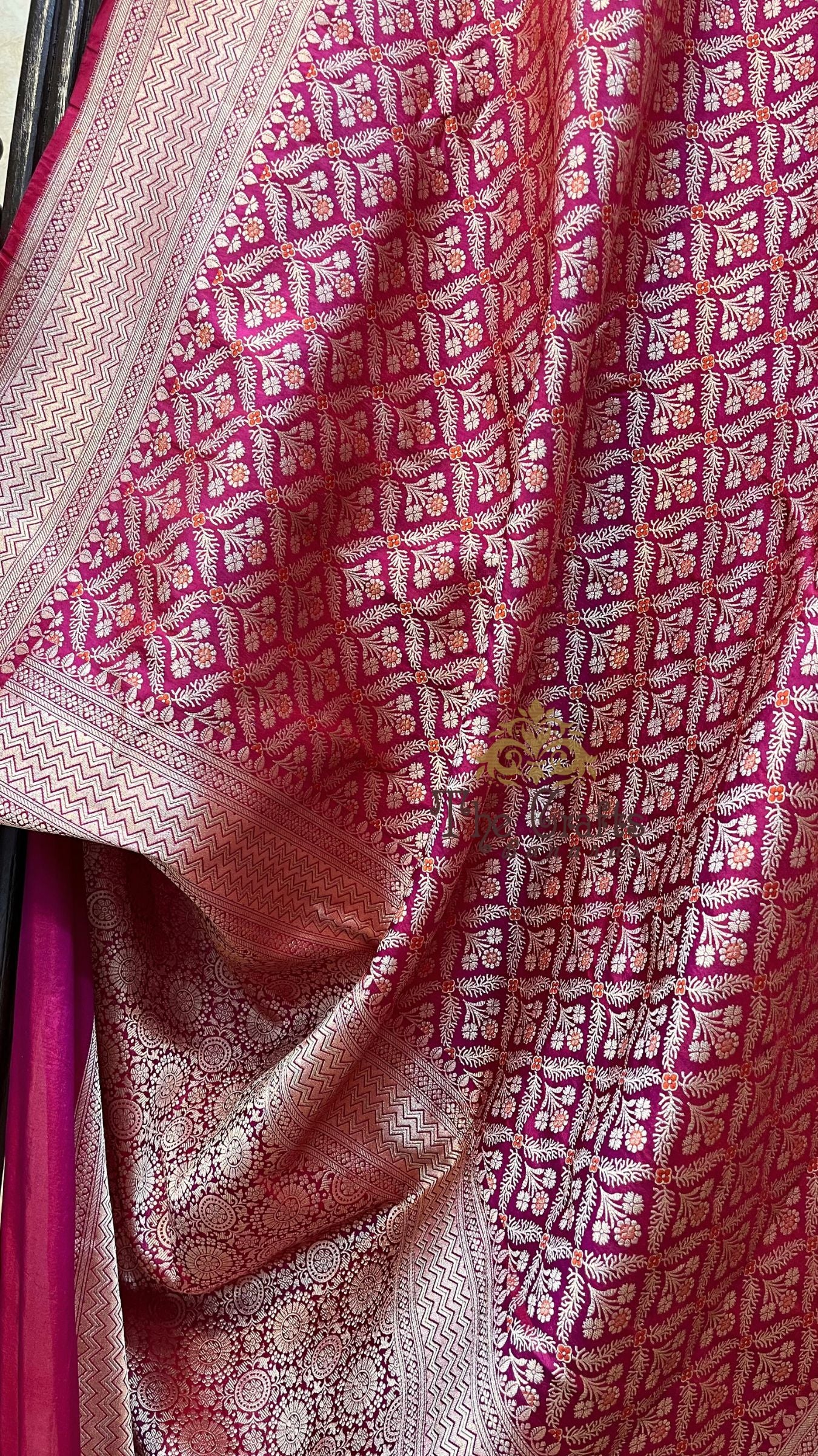 Pure Katan Silk Handloom Banarasi Saree - Tanchui Brocade Meena