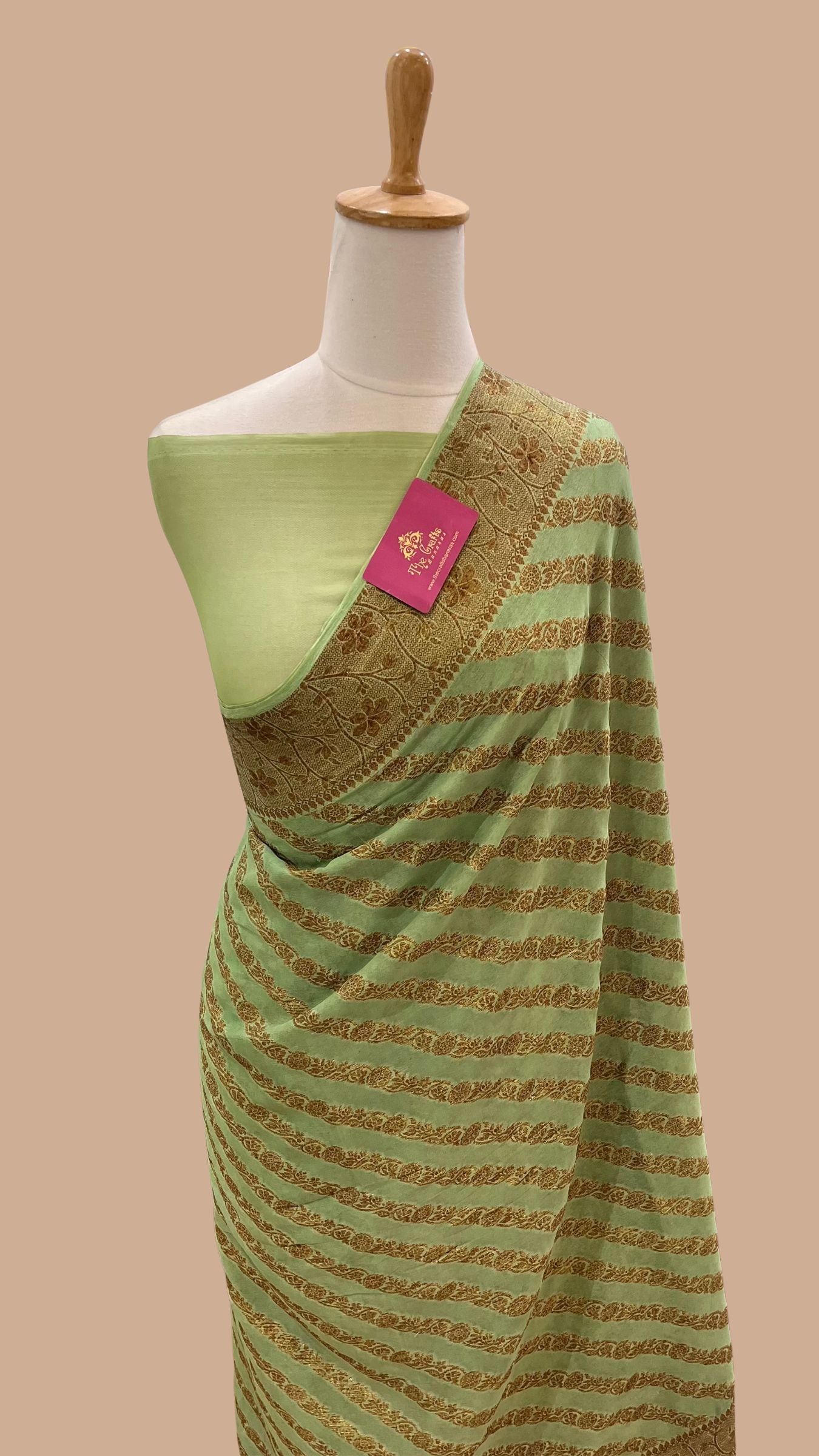 Pure Khaddi Chiffon Banarasi Saree