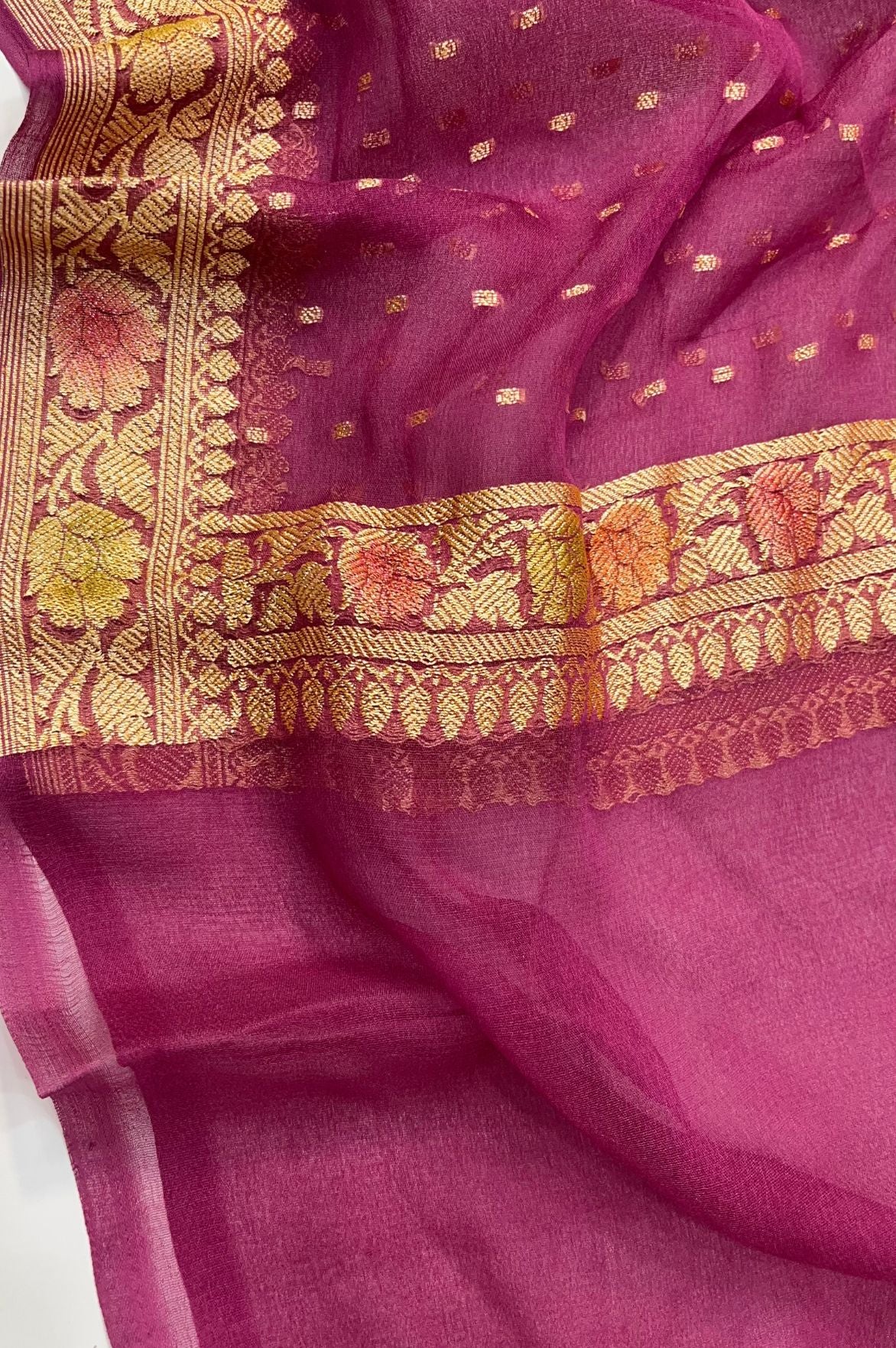 Khaddi Georgette Banarasi Dress Material