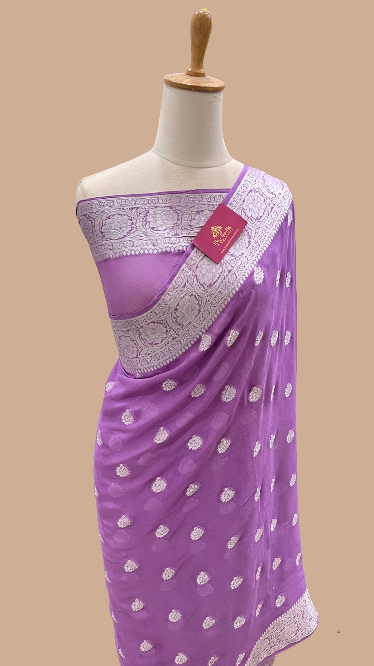 Pure Khaddi Chiffon Banarasi Saree