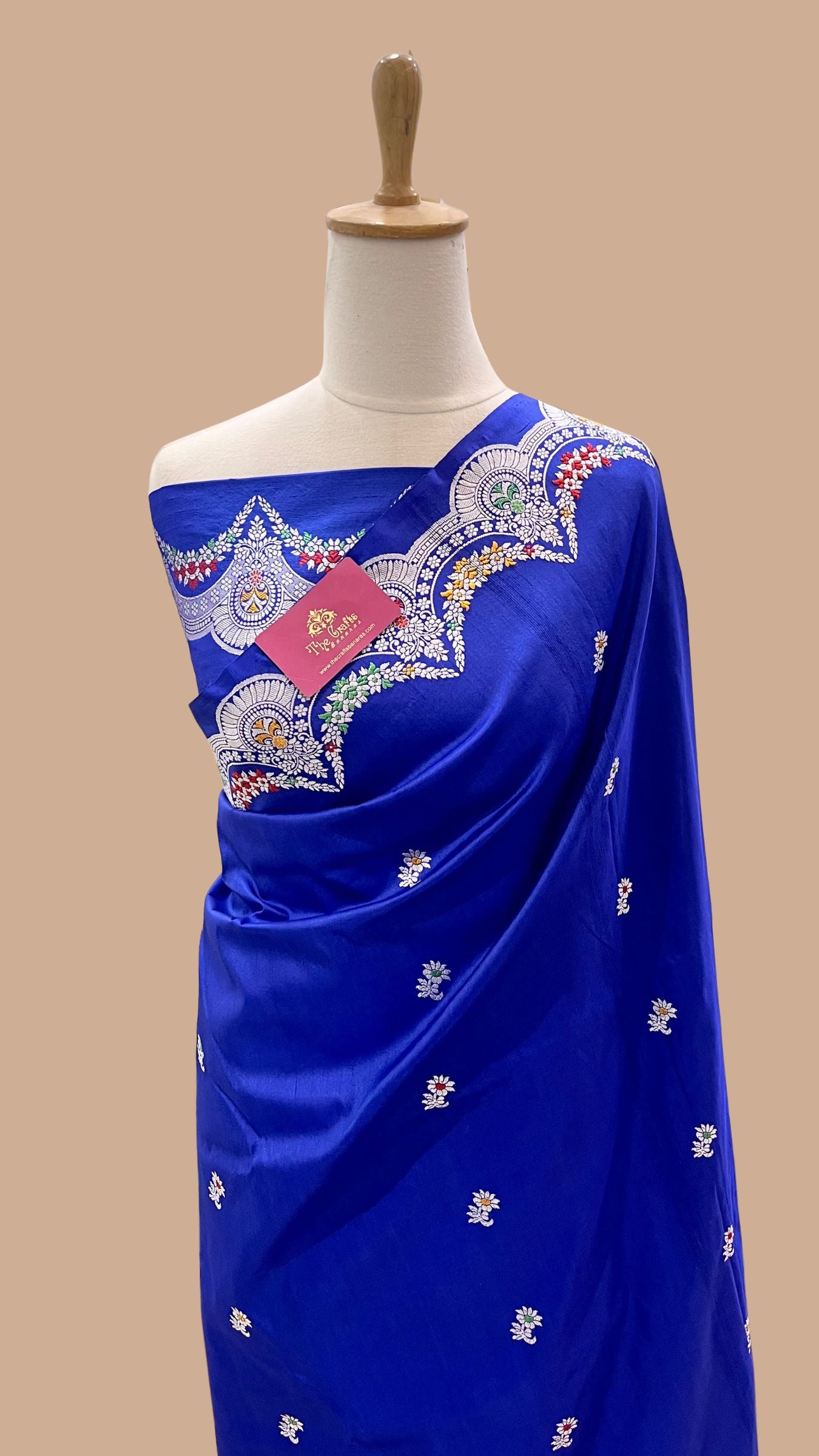 Tussar Georgette Handloom Banarasi Saree - Meenakari