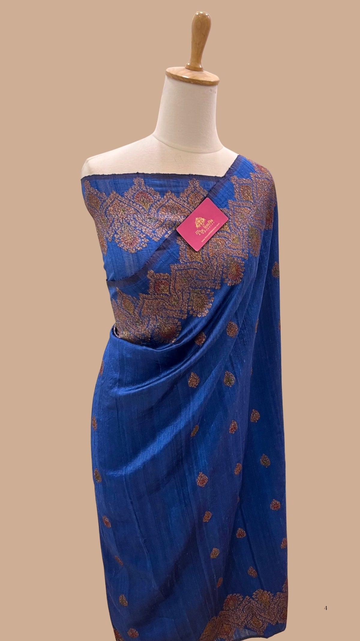 Pure Tussar Silk Handloom Banarasi Saree